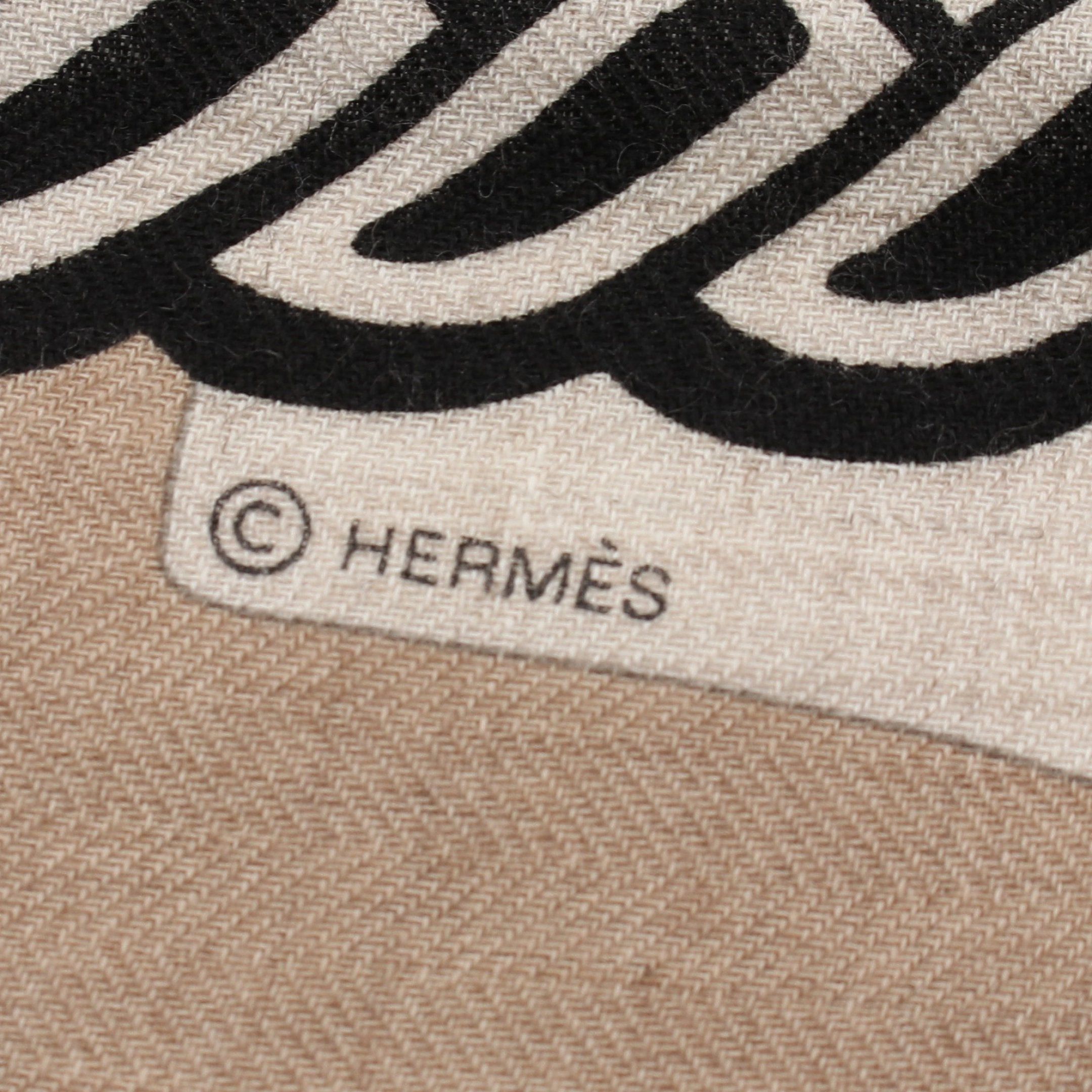 Hermes Hermes Carréjean Carres 140 Fantaisie Rose Bonbon Natural Blue Scarf Shawl Cashmere Silk Pink Multicolor Size ONE SIZE - 2 Thumbnail