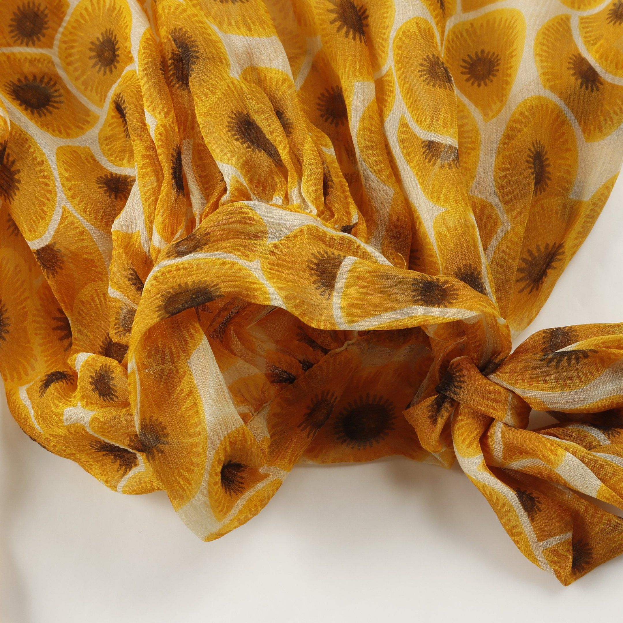 Hermes Hermes Blouse Silk Orange Black Ivory Size ONE SIZE - 7 Thumbnail