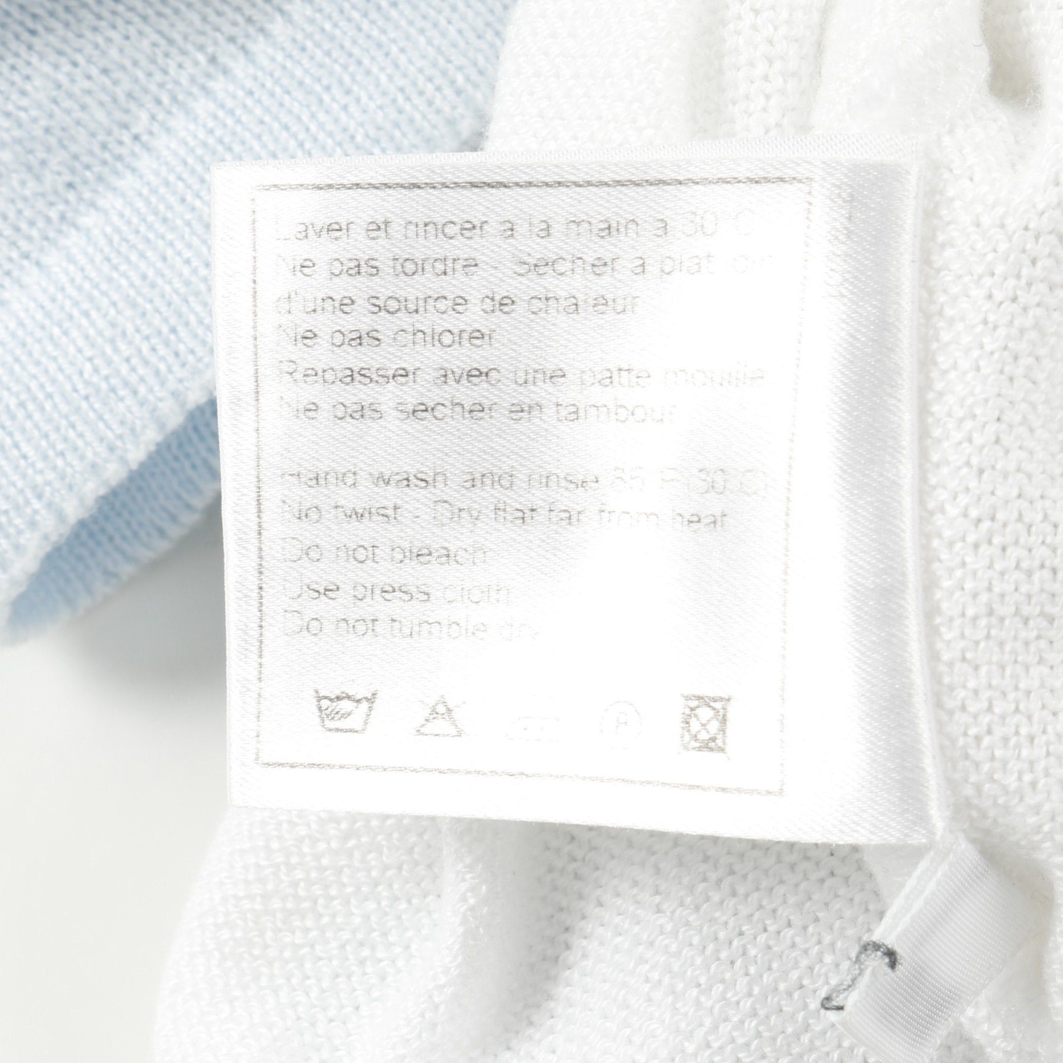 Chanel Chanel Coco Mark Vest Cotton White Light Blue Size ONE SIZE - 6 Thumbnail