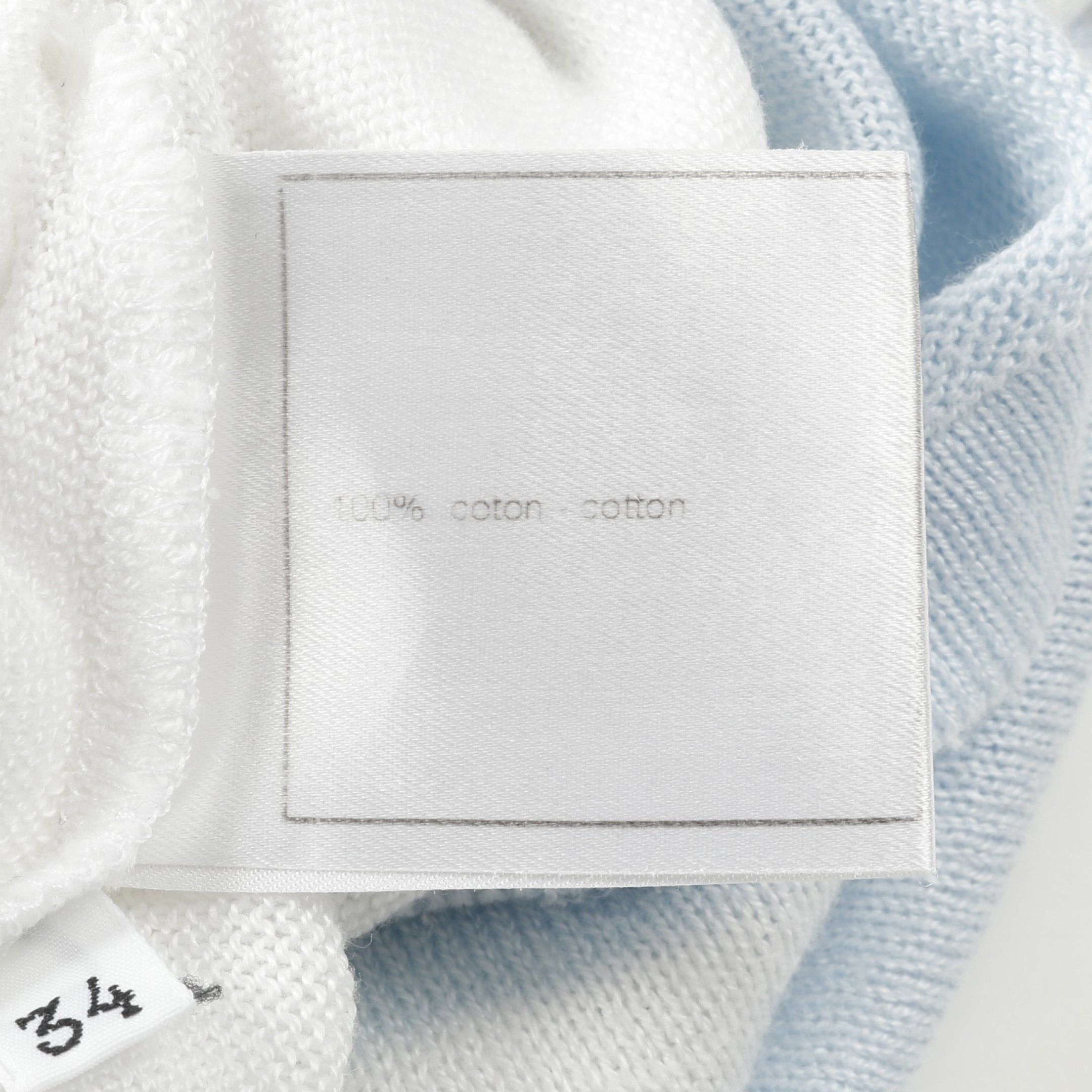 Chanel Chanel Coco Mark Vest Cotton White Light Blue Size ONE SIZE - 5 Thumbnail
