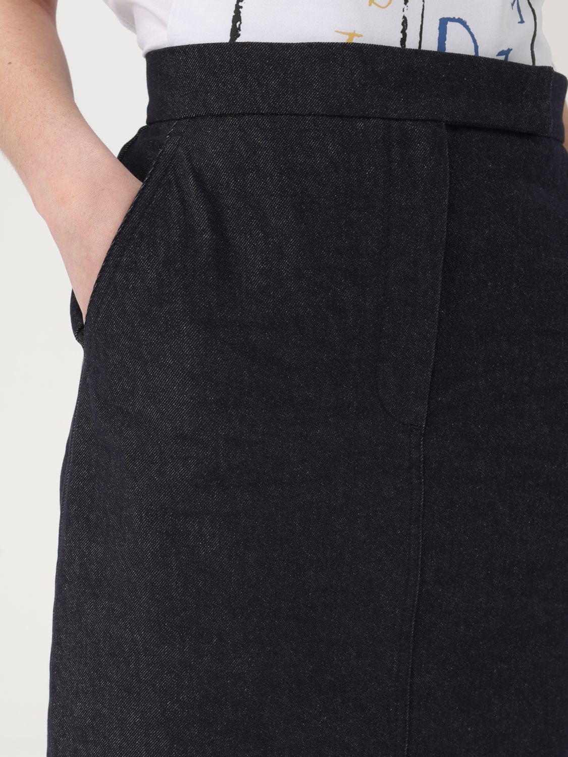 Max Mara Max Mara Skirt Woman Blue Size 30" / US 8 / IT 44 - 4 Thumbnail