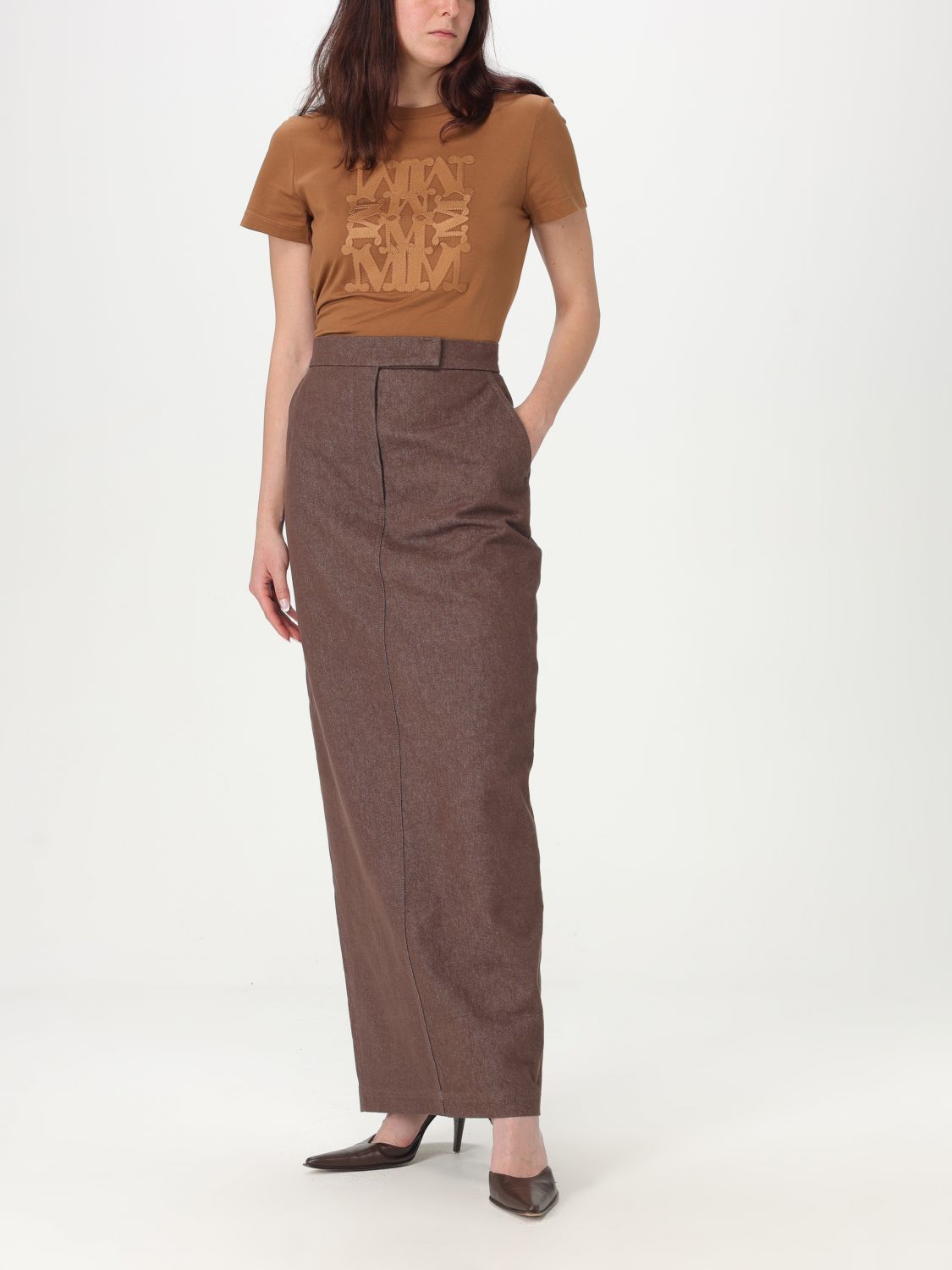Max Mara Max Mara Skirt Woman Brown Size 27" / US 4 / IT 40 - 2 Thumbnail
