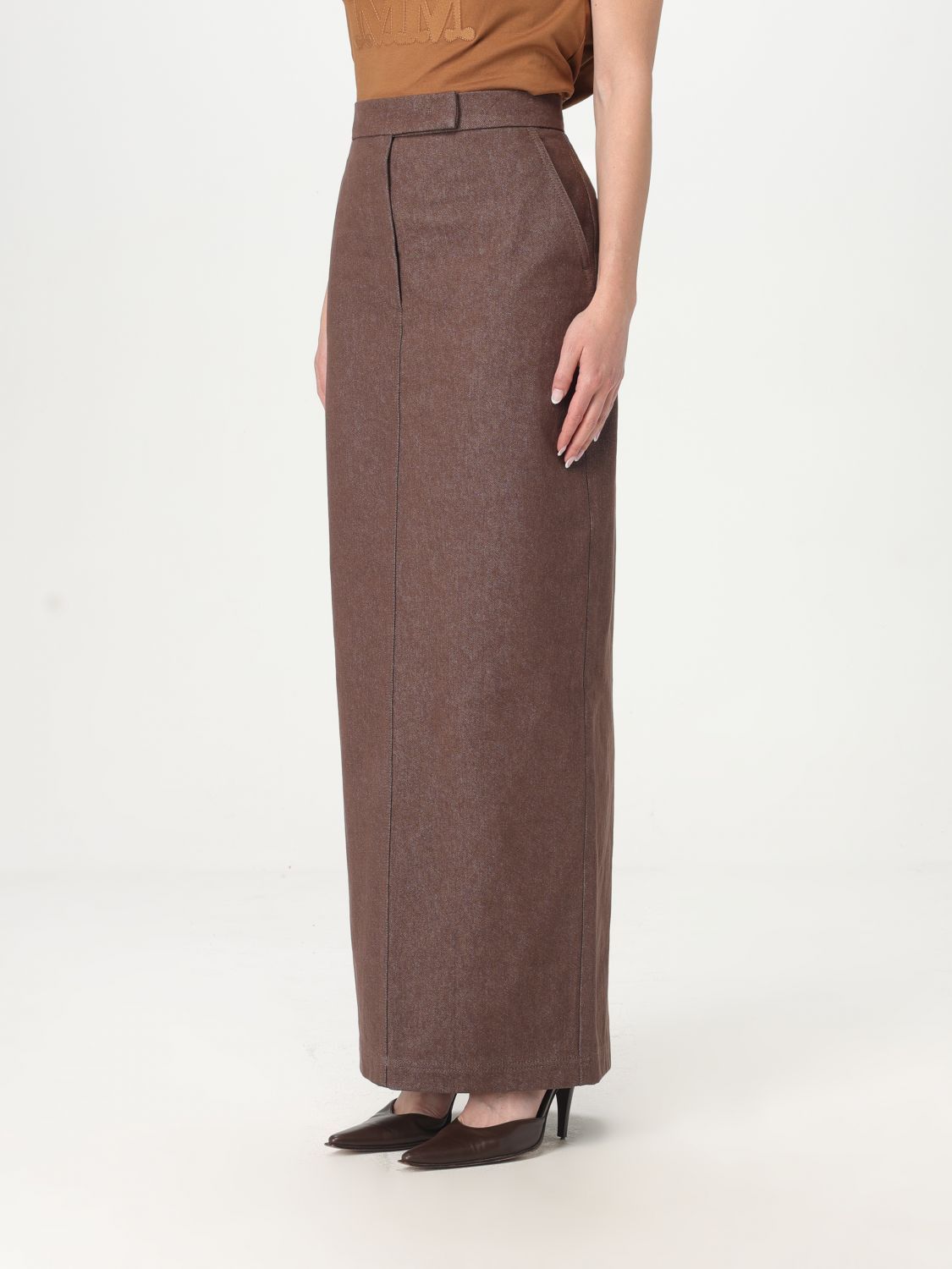 Max Mara Max Mara Skirt Woman Brown Size 27" / US 4 / IT 40 - 4 Thumbnail