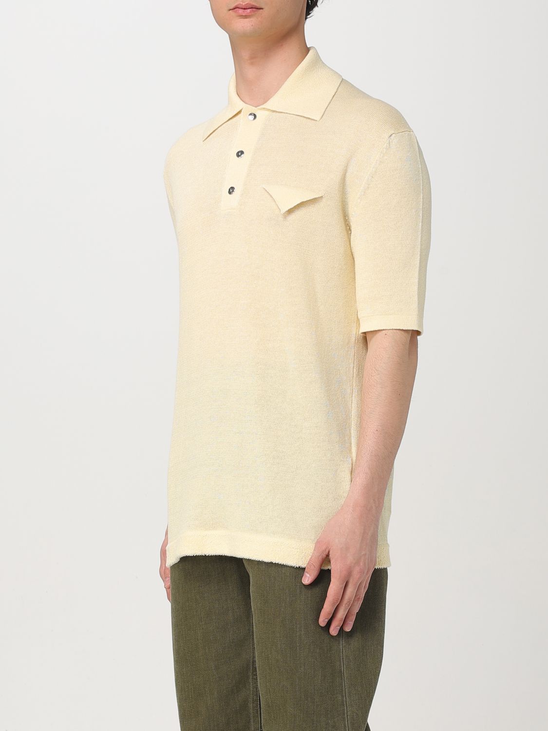 Bottega Veneta Bottega Veneta Polo Shirt Men Yellow Size US S / EU 44-46 / 1 - 4 Thumbnail
