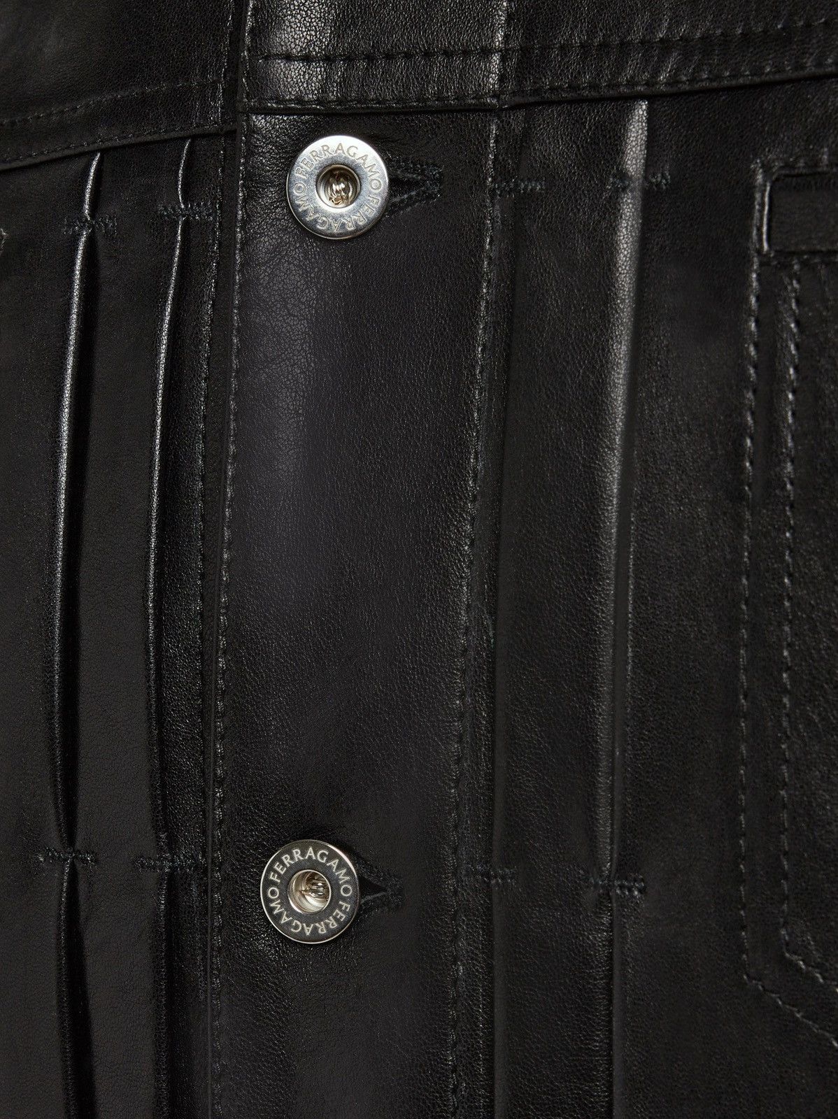 Salvatore Ferragamo $6.8K VALUE Leather Jacket Size US XXL / EU 58 / 5 - 3 Thumbnail