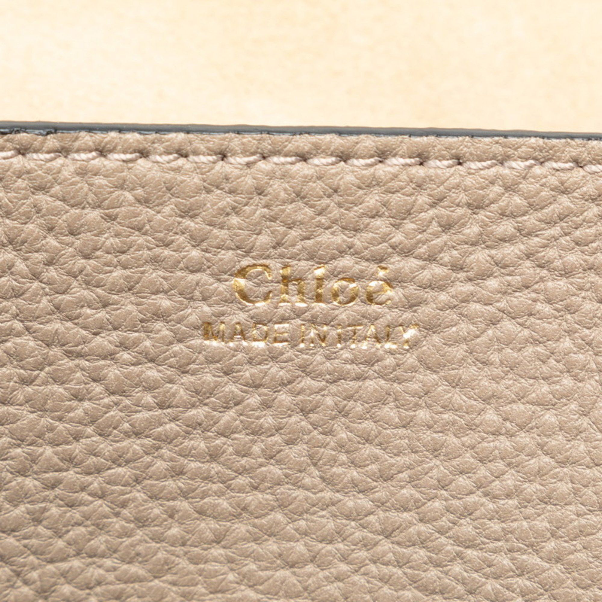 Chloe Chloé Chloe Drew Chain Shoulder Bag Beige Gold Leather Women's Size ONE SIZE - 7 Thumbnail