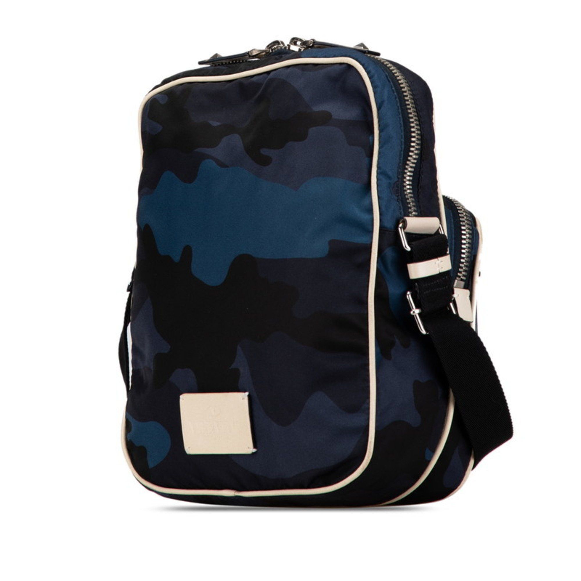 Valentino Valentino Camouflage Studded Shoulder Bag Navy Black Nylon Men's Size ONE SIZE - 2 Thumbnail