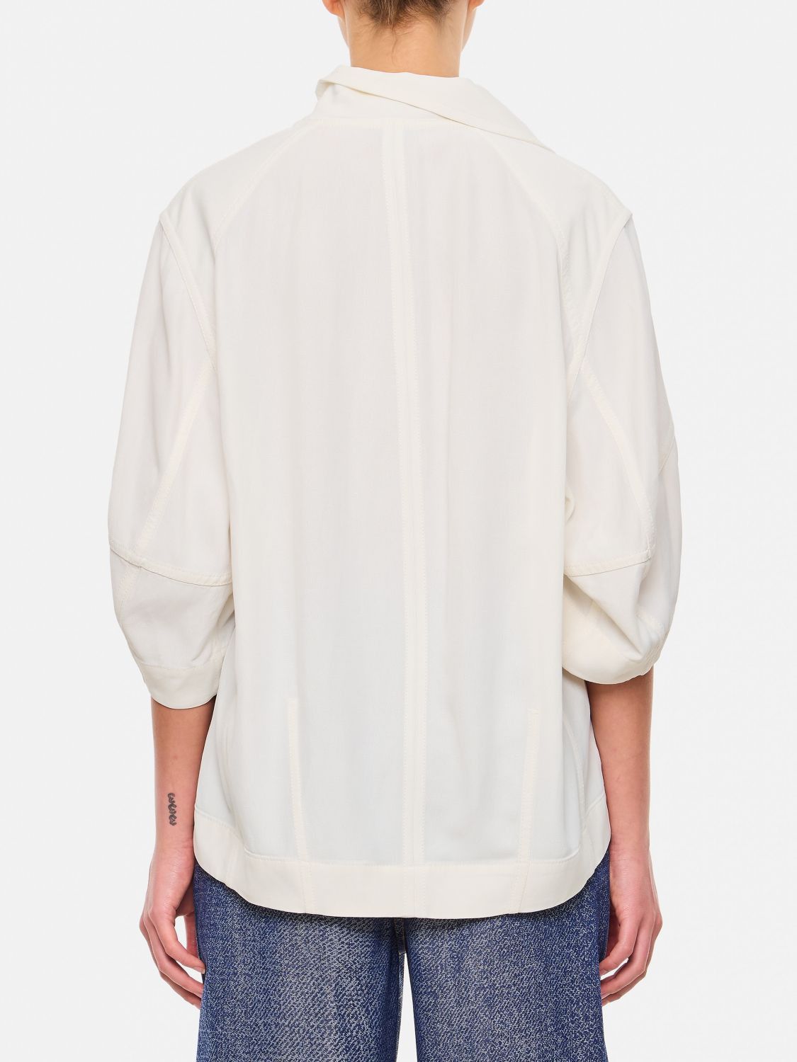 Bottega Veneta Bottega Veneta Shirt Woman White Size S / US 4 / IT 40 - 3 Thumbnail