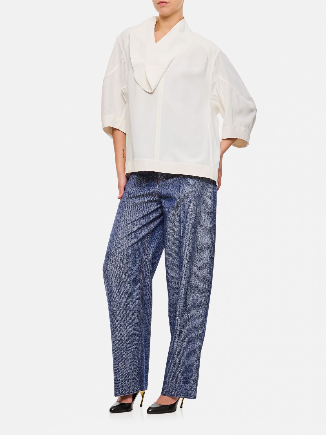 Bottega Veneta Bottega Veneta Shirt Woman White Size M / US 6-8 / IT 42-44 - 2 Thumbnail