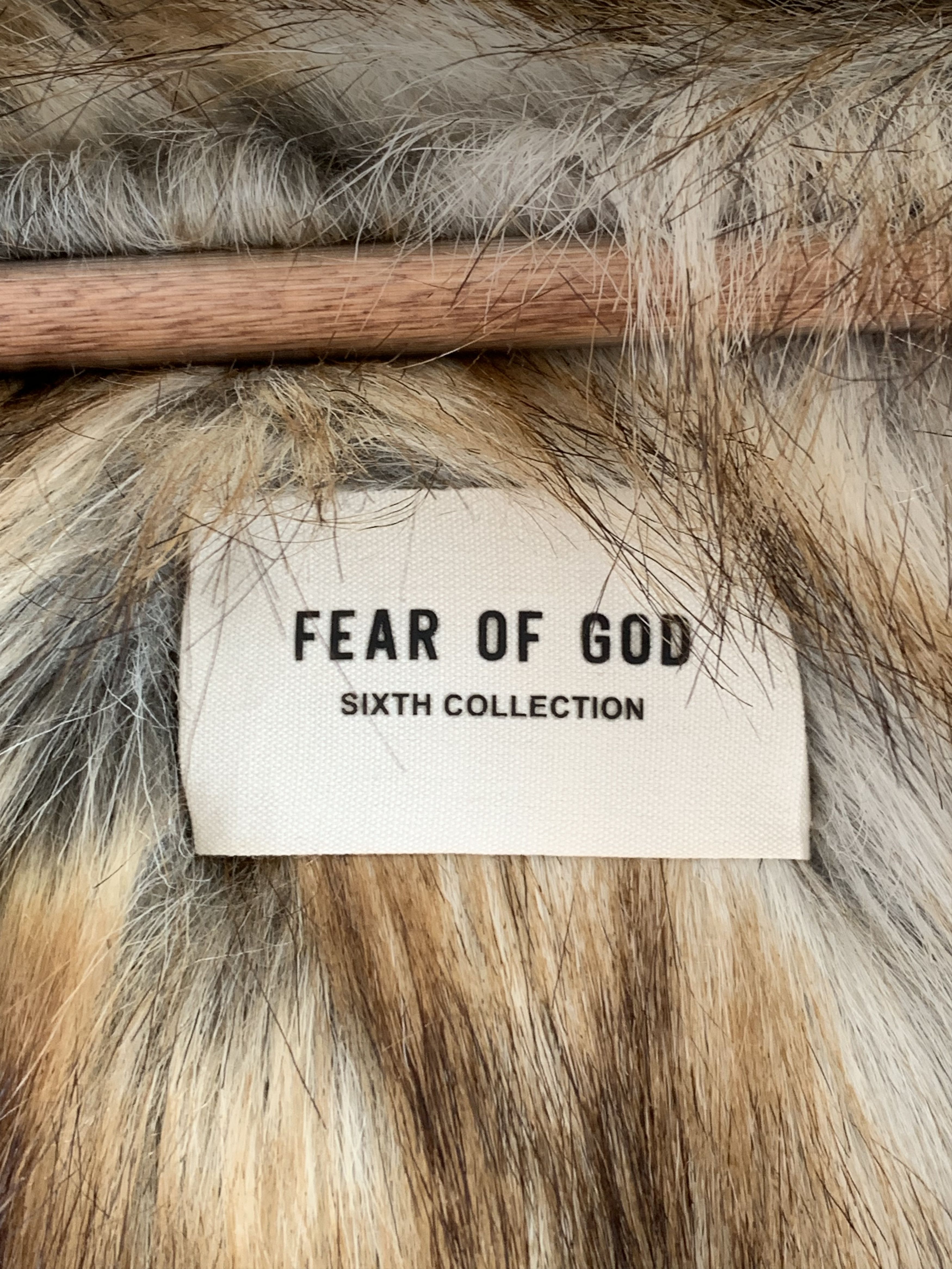 Fear of God New Fear Of God full zip jacket faux fur hoodie