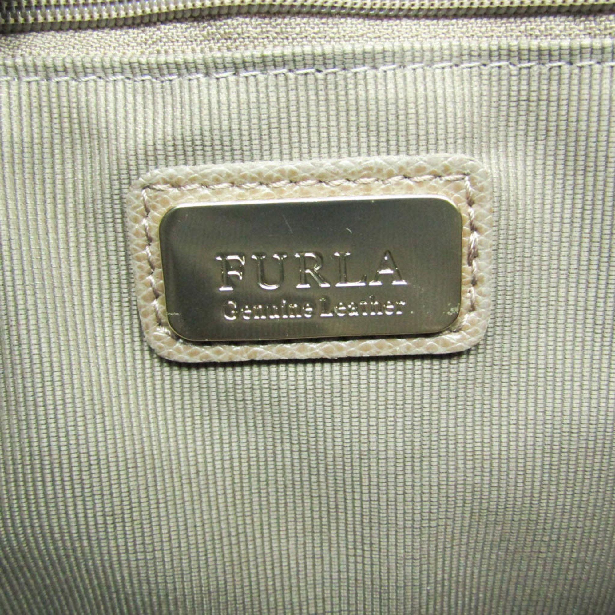 Furla Furla Metropolis 00760475 Women's Leather Shoulder Bag Beige Brown Size ONE SIZE - 15 Thumbnail