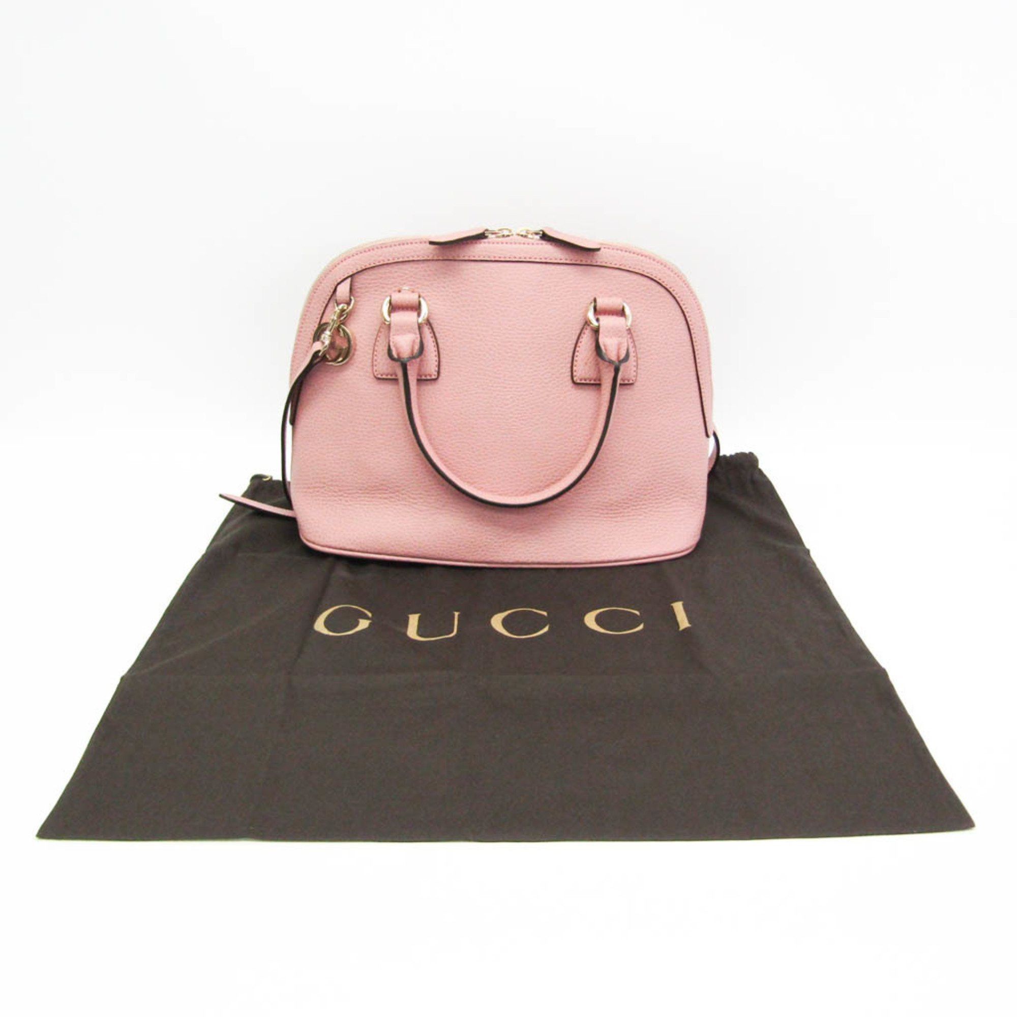 Gucci Gucci GG Charm 449662 Women's Leather Handbag,Shoulder Bag Light Pink Size ONE SIZE - 2 Thumbnail