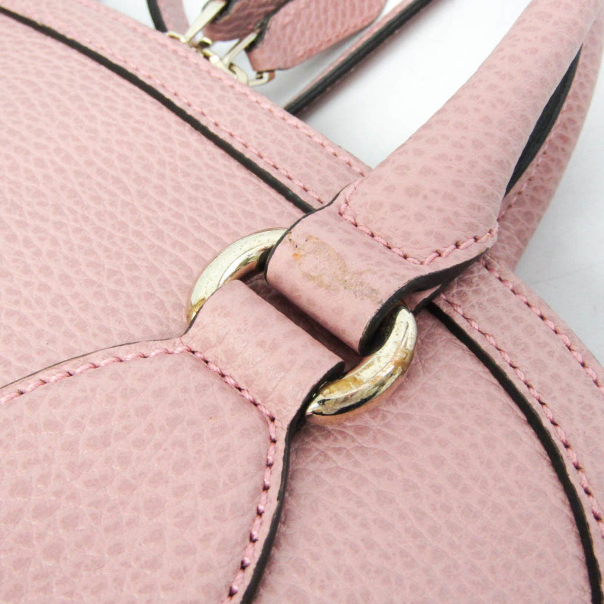 Gucci Gucci GG Charm 449662 Women's Leather Handbag,Shoulder Bag Light Pink Size ONE SIZE - 6 Thumbnail