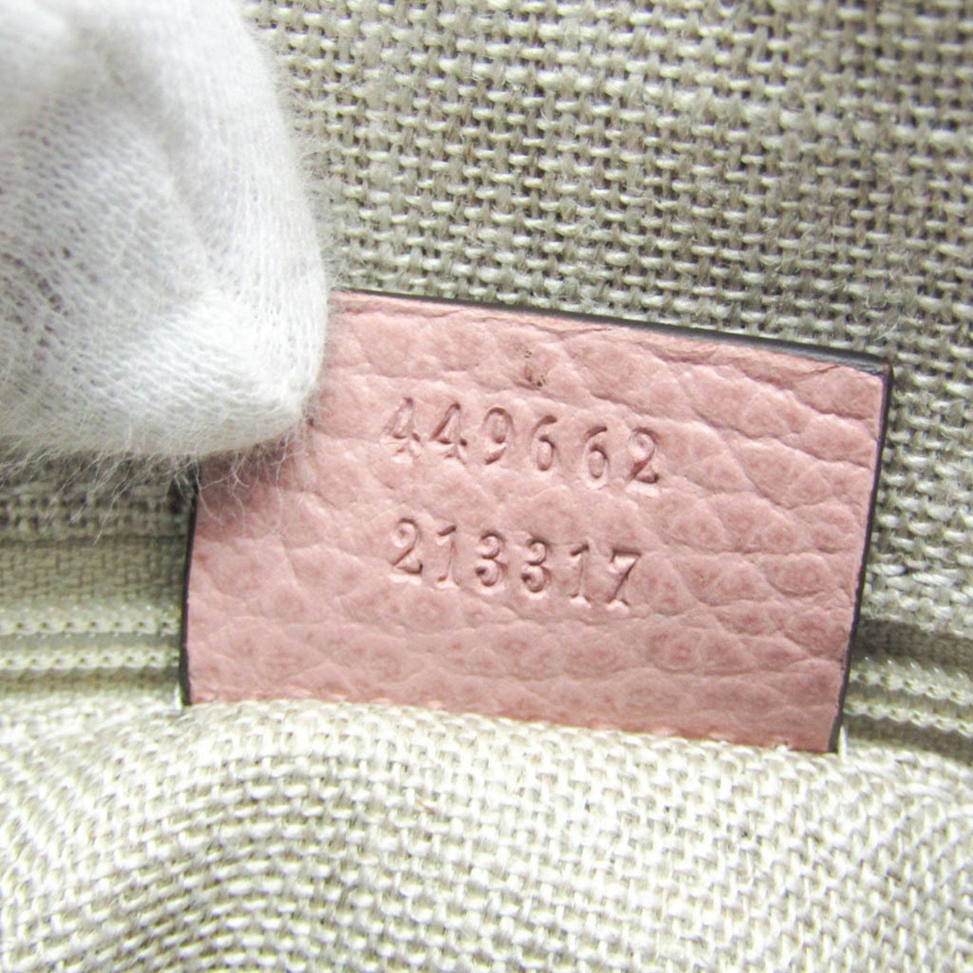 Gucci Gucci GG Charm 449662 Women's Leather Handbag,Shoulder Bag Light Pink Size ONE SIZE - 10 Thumbnail