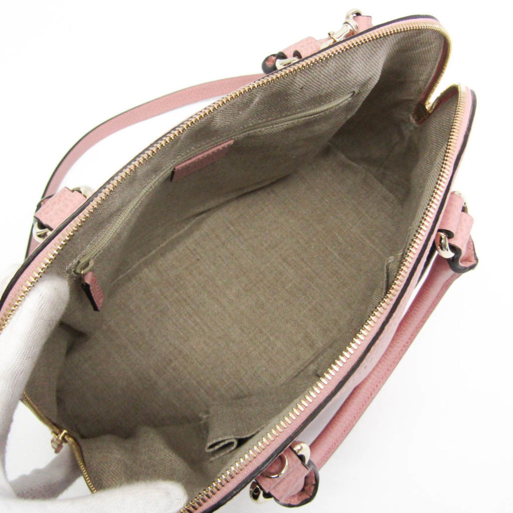 Gucci Gucci GG Charm 449662 Women's Leather Handbag,Shoulder Bag Light Pink Size ONE SIZE - 4 Thumbnail