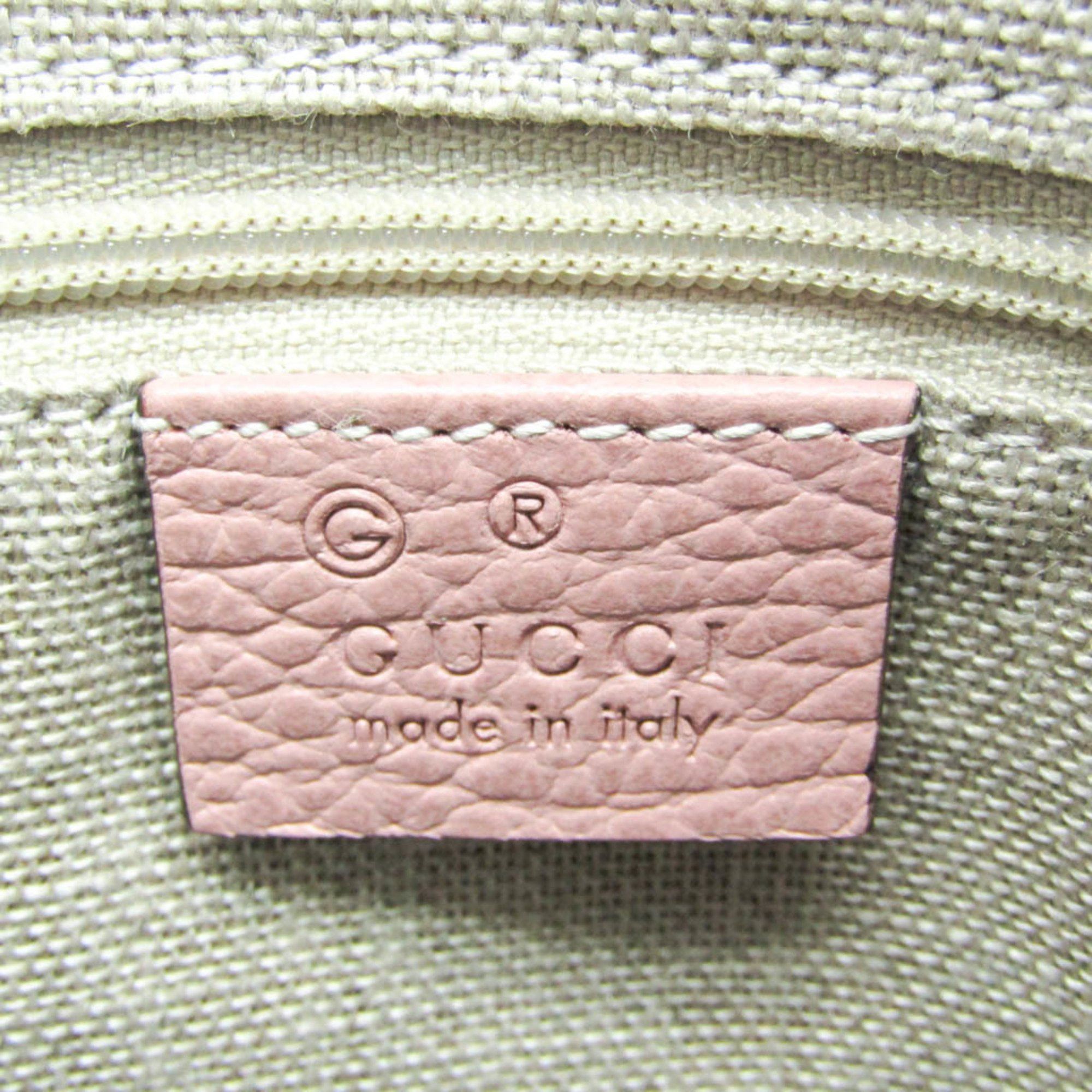 Gucci Gucci GG Charm 449662 Women's Leather Handbag,Shoulder Bag Light Pink Size ONE SIZE - 9 Thumbnail