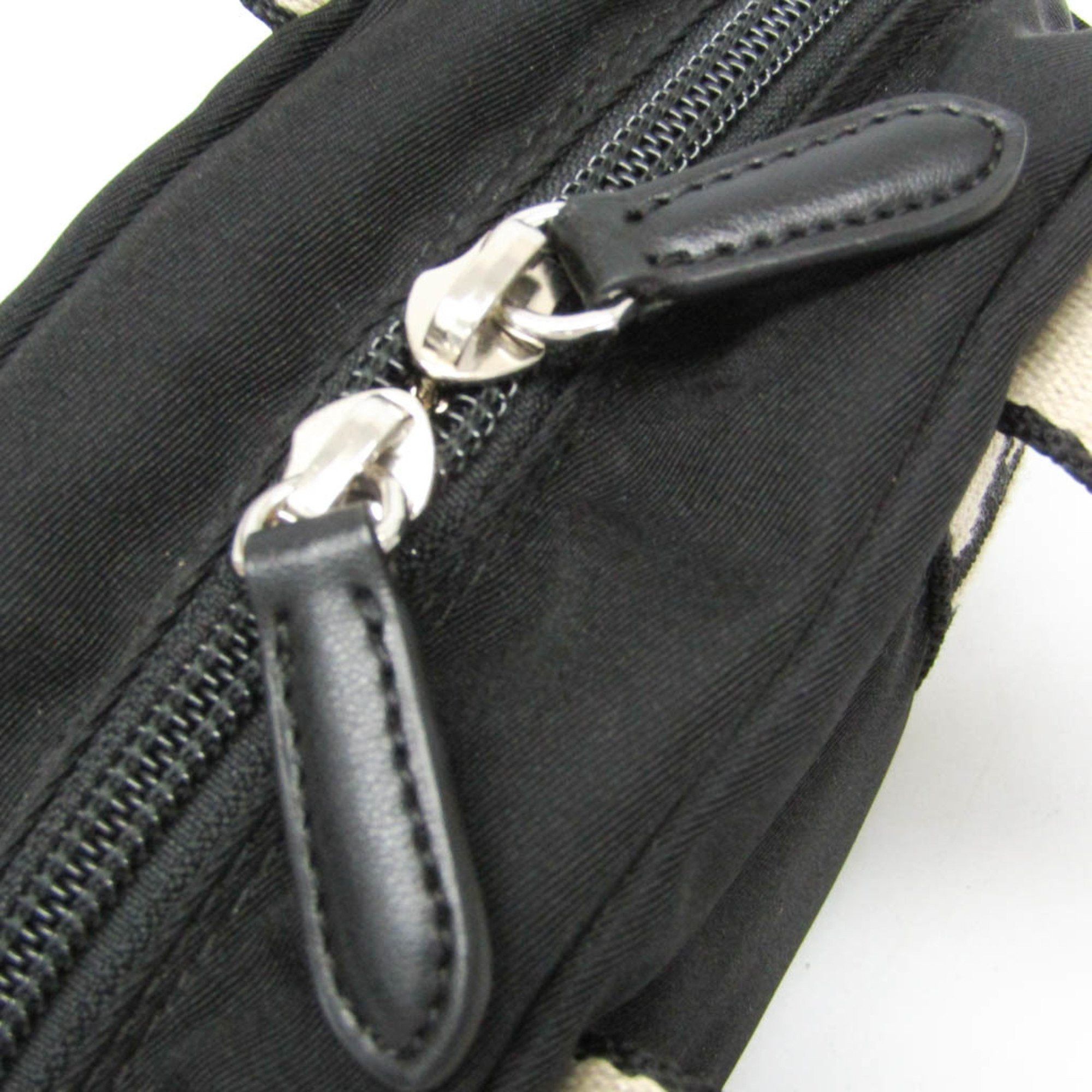 Stella McCartney Stella McCartney Logo Small 700127 W8729 Women's Polyester,Nylon Handbag,Shoulder Bag Beige,Black Size ONE SIZE - 9 Thumbnail