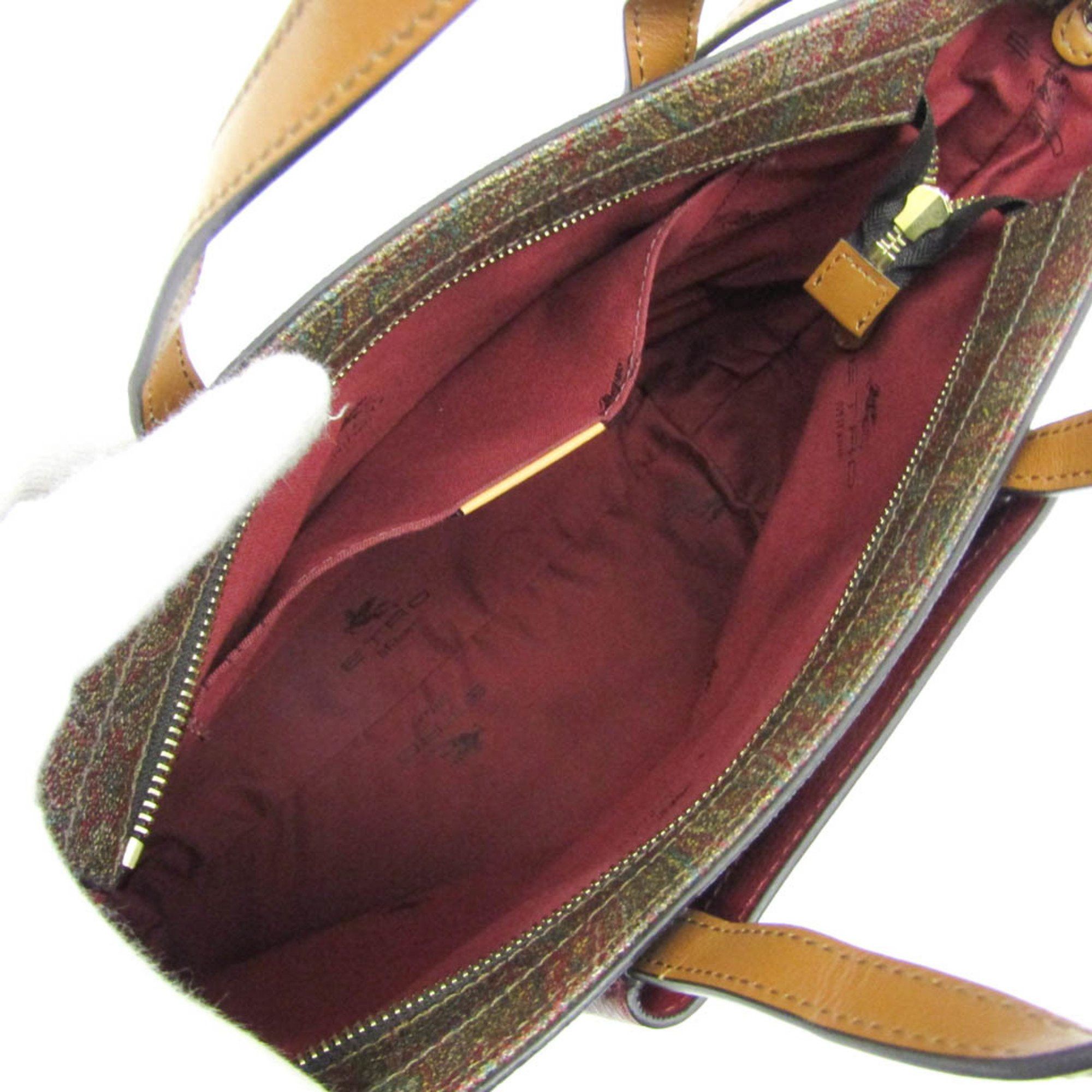 Etro Etro Paisley Women's PVC,Leather Handbag,Shoulder Bag Brown,Multi-color,Red Color Size ONE SIZE - 3 Thumbnail