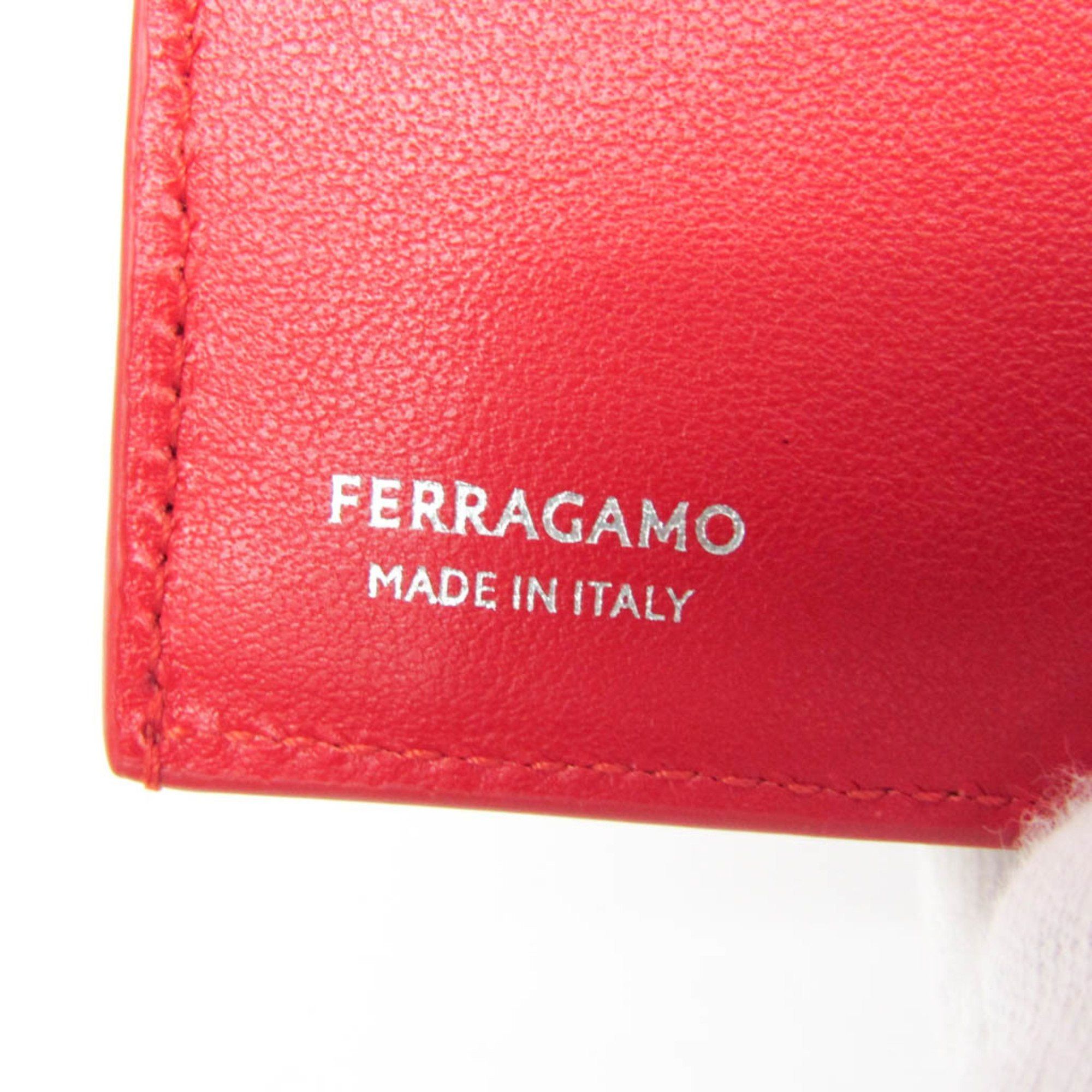 Salvatore Ferragamo Salvatore Ferragamo Gancini Wanda 220434 760660 Women's Leather Wallet (bi-fold) Red Color Size ONE SIZE - 9 Thumbnail
