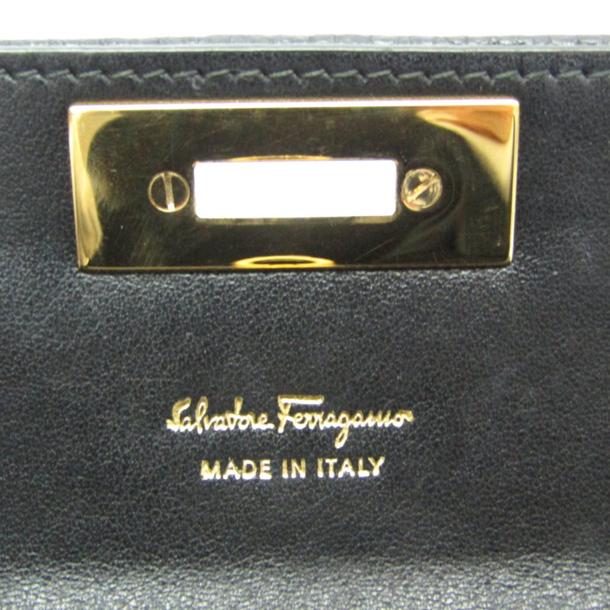 Salvatore Ferragamo Salvatore Ferragamo Gancini 22 C225 0604375 Women's Leather Long Wallet (bi-fold) Black Size ONE SIZE - 12 Thumbnail