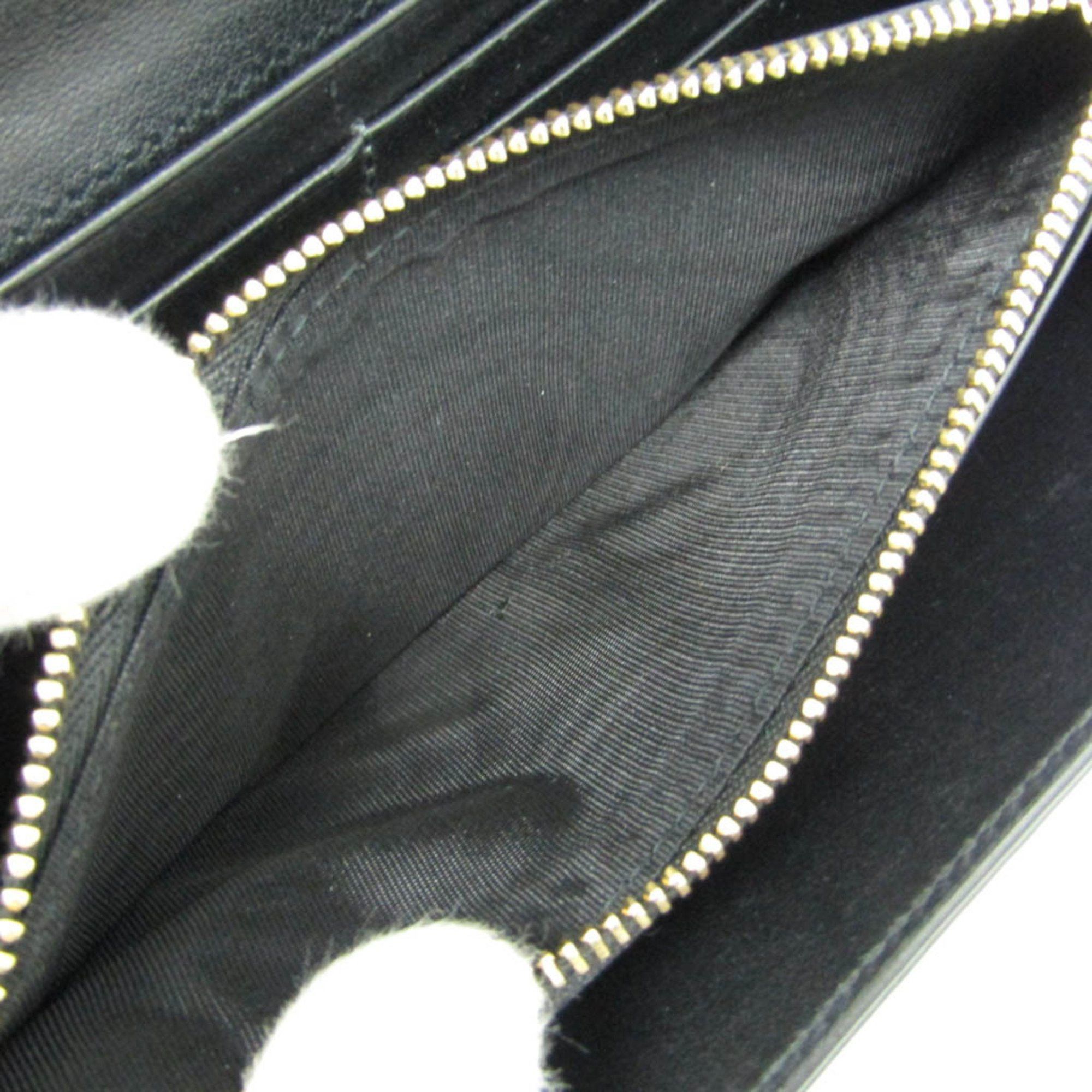 Salvatore Ferragamo Salvatore Ferragamo Gancini 22 C225 0604375 Women's Leather Long Wallet (bi-fold) Black Size ONE SIZE - 9 Thumbnail