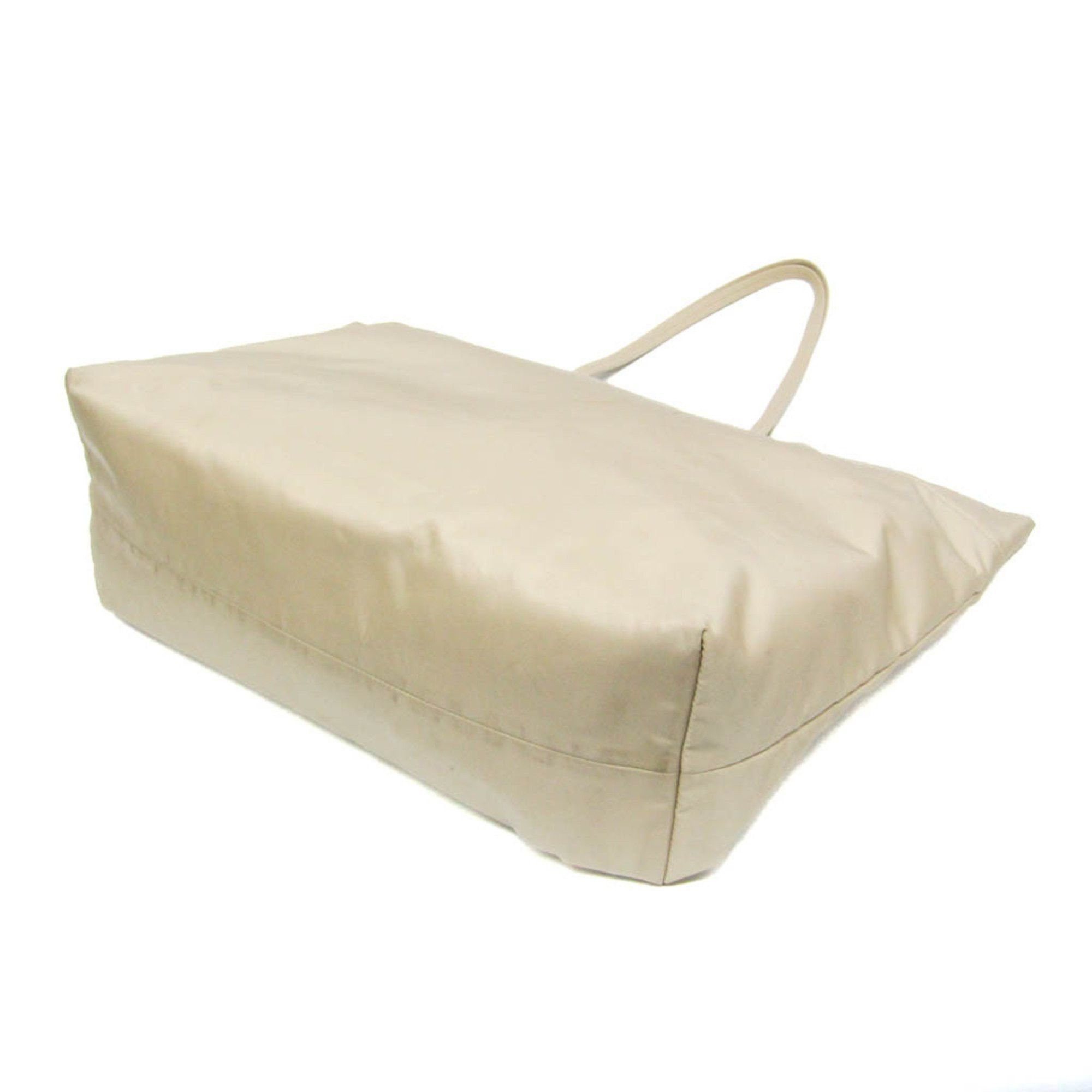 Prada Prada RE-NYLON Women's Nylon,Leather Tote Bag Beige Size ONE SIZE - 2 Thumbnail