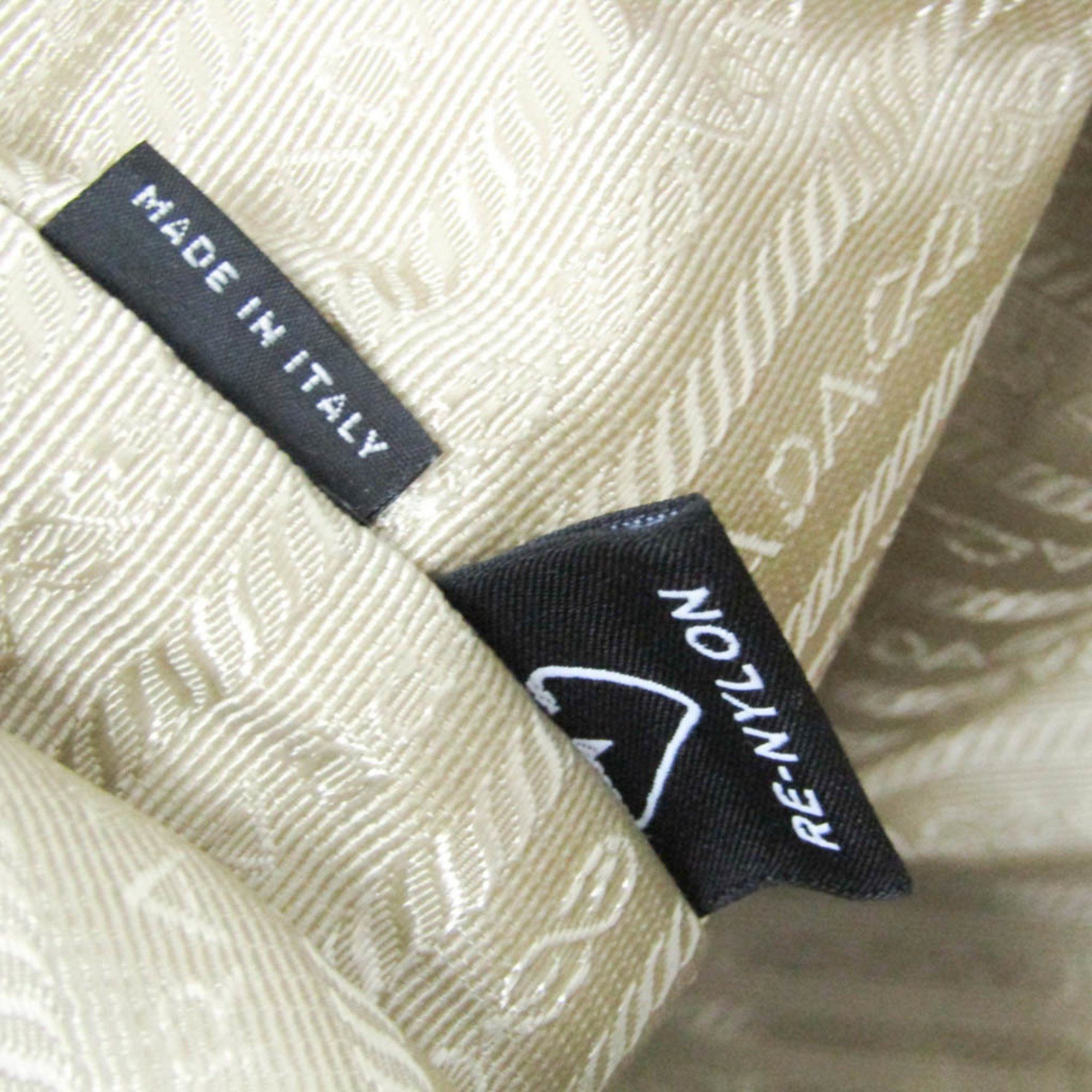 Prada Prada RE-NYLON Women's Nylon,Leather Tote Bag Beige Size ONE SIZE - 12 Thumbnail
