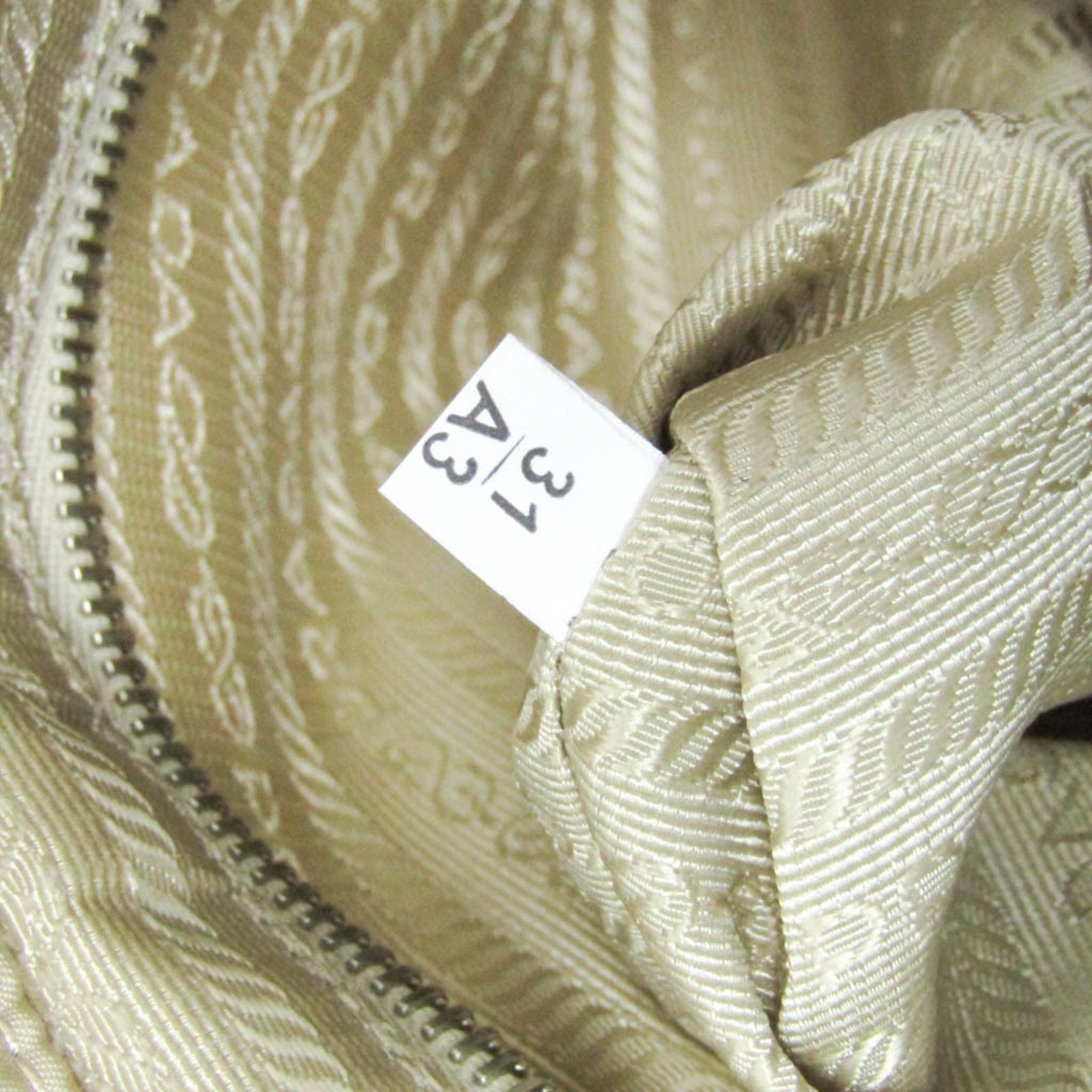 Prada Prada RE-NYLON Women's Nylon,Leather Tote Bag Beige Size ONE SIZE - 13 Thumbnail
