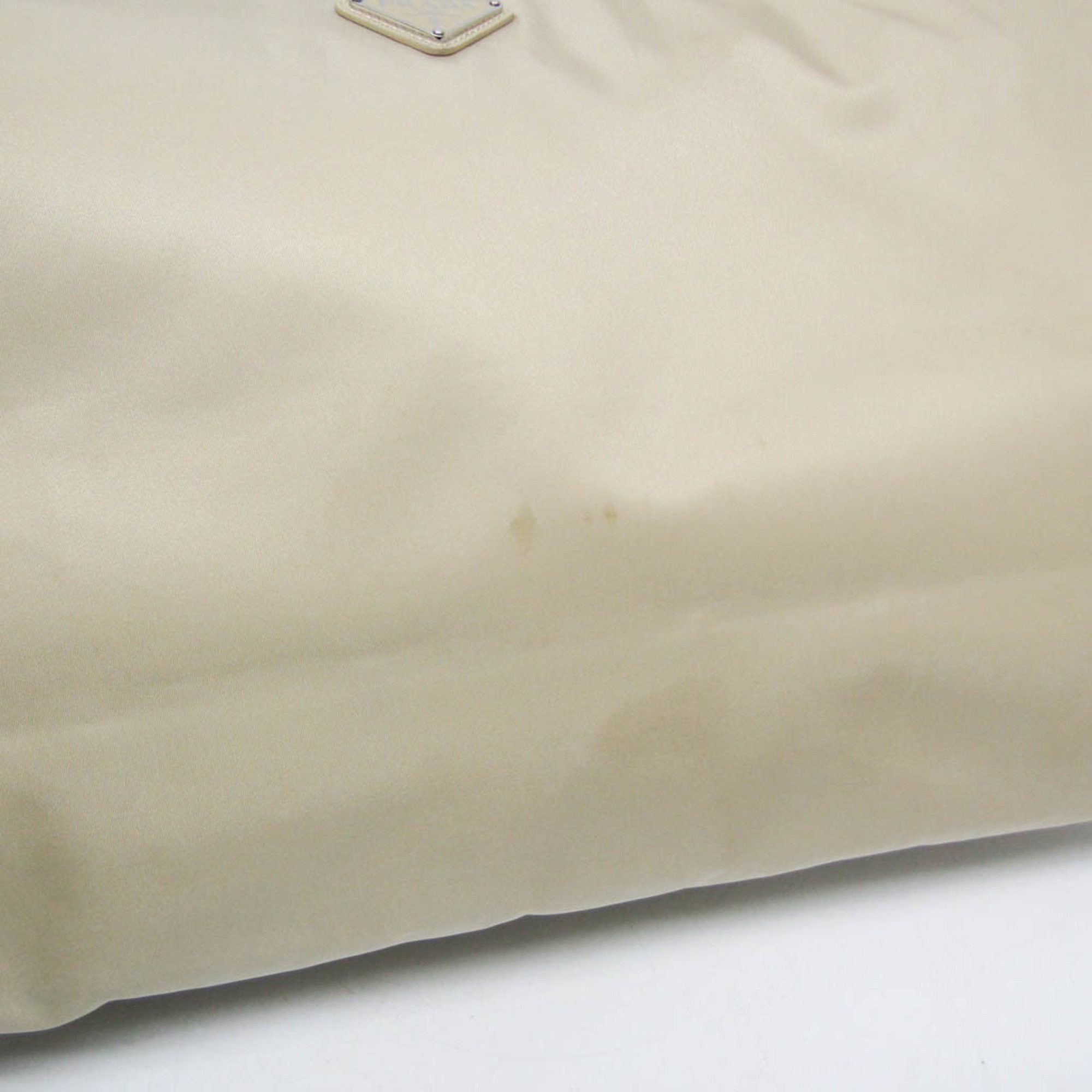 Prada Prada RE-NYLON Women's Nylon,Leather Tote Bag Beige Size ONE SIZE - 5 Thumbnail
