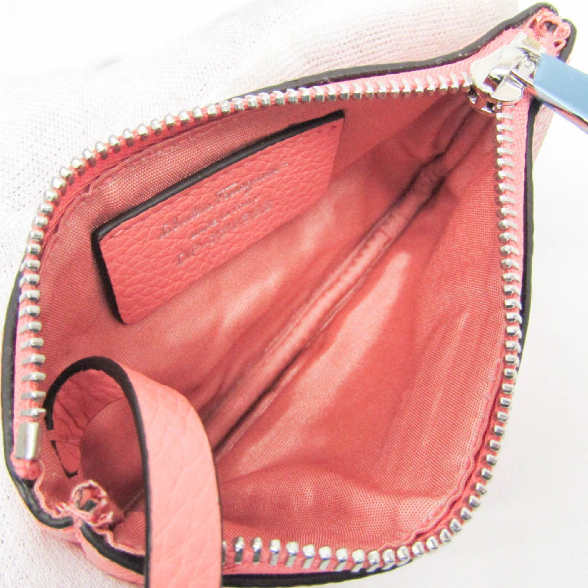 Salvatore Ferragamo Salvatore Ferragamo Gancini With Key Ring 22 0383 0758658 Women's Leather Coin Purse/coin Case Salmon Pink Size ONE SIZE - 4 Thumbnail