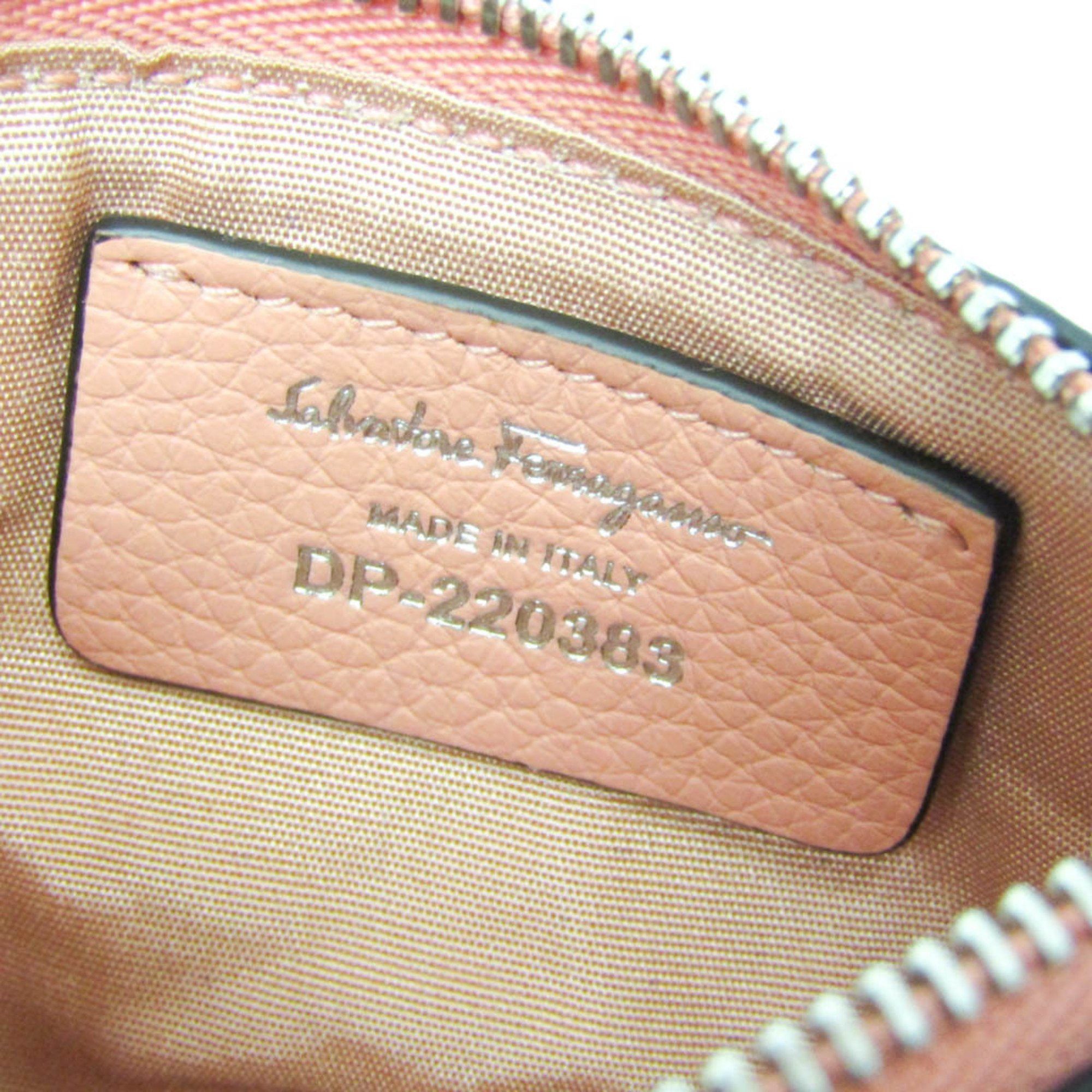 Salvatore Ferragamo Salvatore Ferragamo Gancini With Key Ring 22 0383 0758658 Women's Leather Coin Purse/coin Case Salmon Pink Size ONE SIZE - 8 Thumbnail