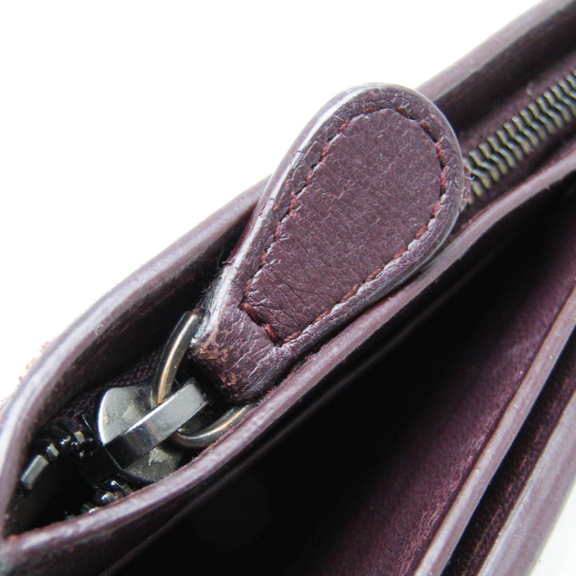Bottega Veneta Bottega Veneta Intrecciato Men's Leather Long Wallet (bi-fold) Dark Purple Size ONE SIZE - 10 Thumbnail