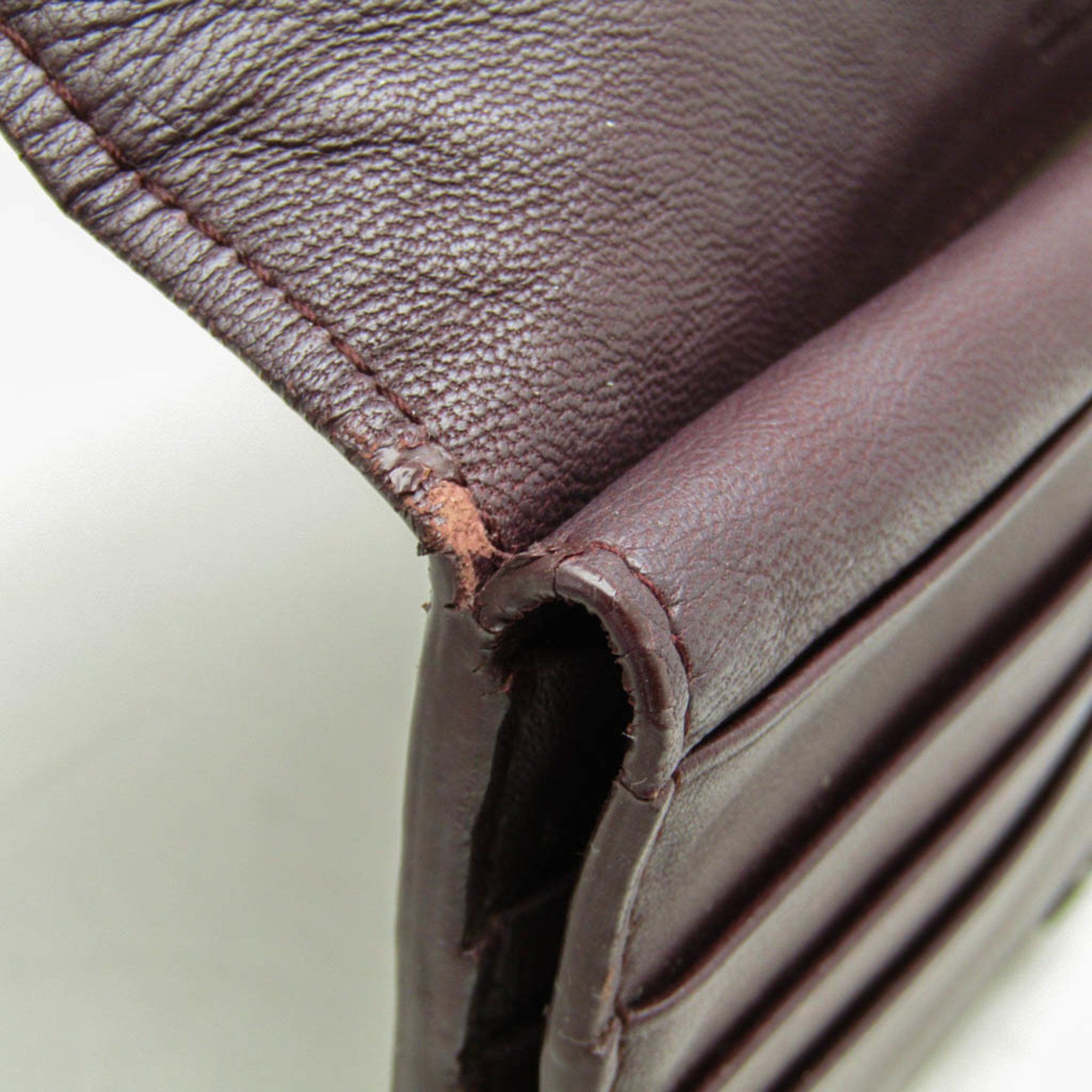 Bottega Veneta Bottega Veneta Intrecciato Men's Leather Long Wallet (bi-fold) Dark Purple Size ONE SIZE - 14 Thumbnail