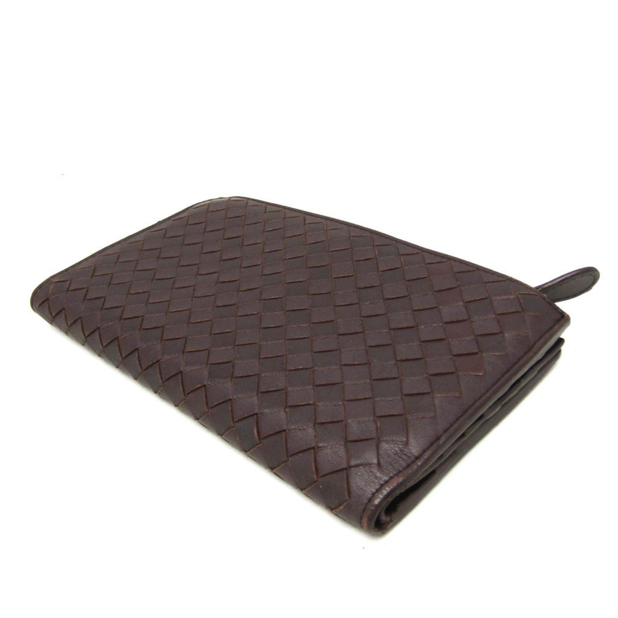 Bottega Veneta Bottega Veneta Intrecciato Men's Leather Long Wallet (bi-fold) Dark Purple Size ONE SIZE - 2 Thumbnail