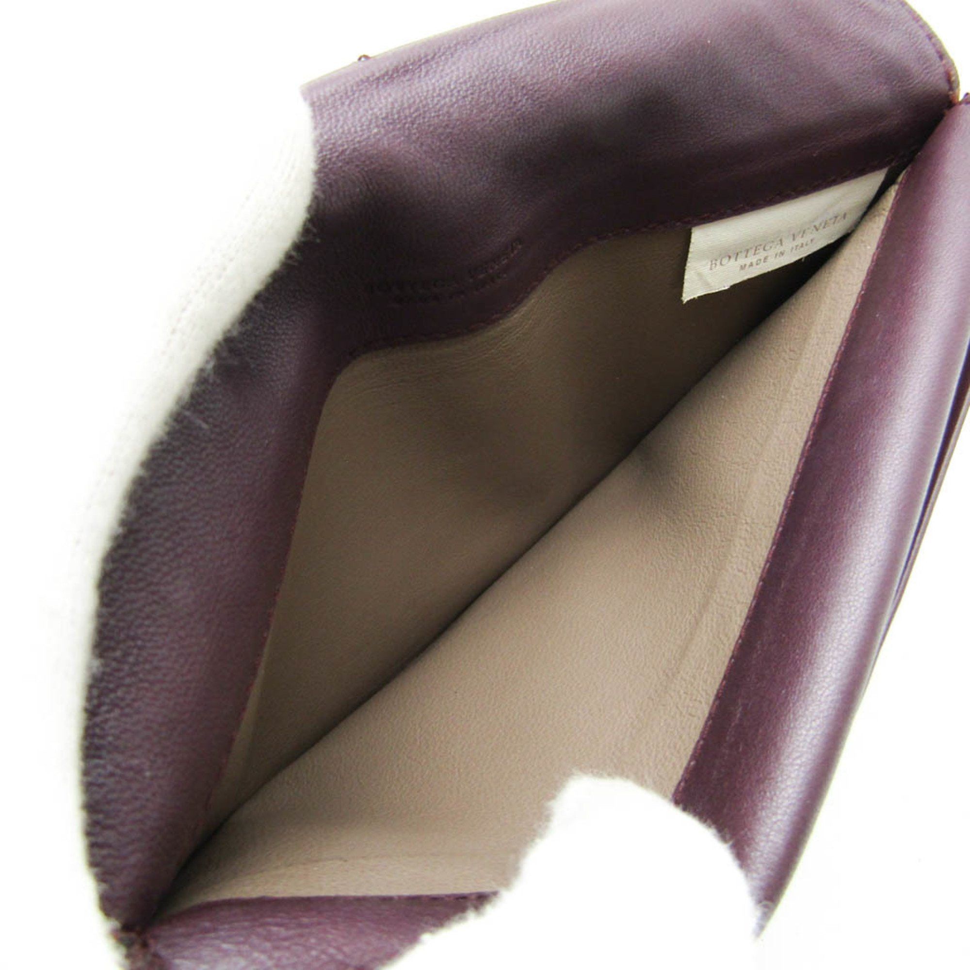 Bottega Veneta Bottega Veneta Intrecciato Men's Leather Long Wallet (bi-fold) Dark Purple Size ONE SIZE - 13 Thumbnail