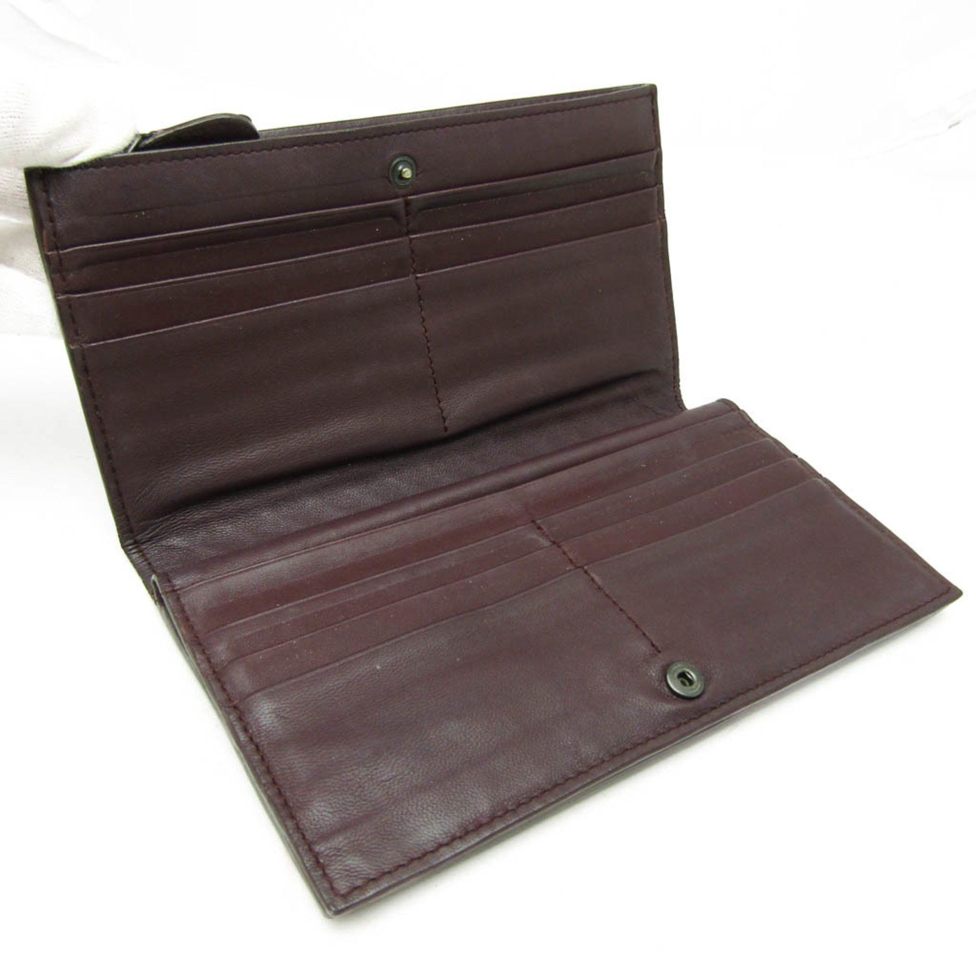 Bottega Veneta Bottega Veneta Intrecciato Men's Leather Long Wallet (bi-fold) Dark Purple Size ONE SIZE - 4 Thumbnail