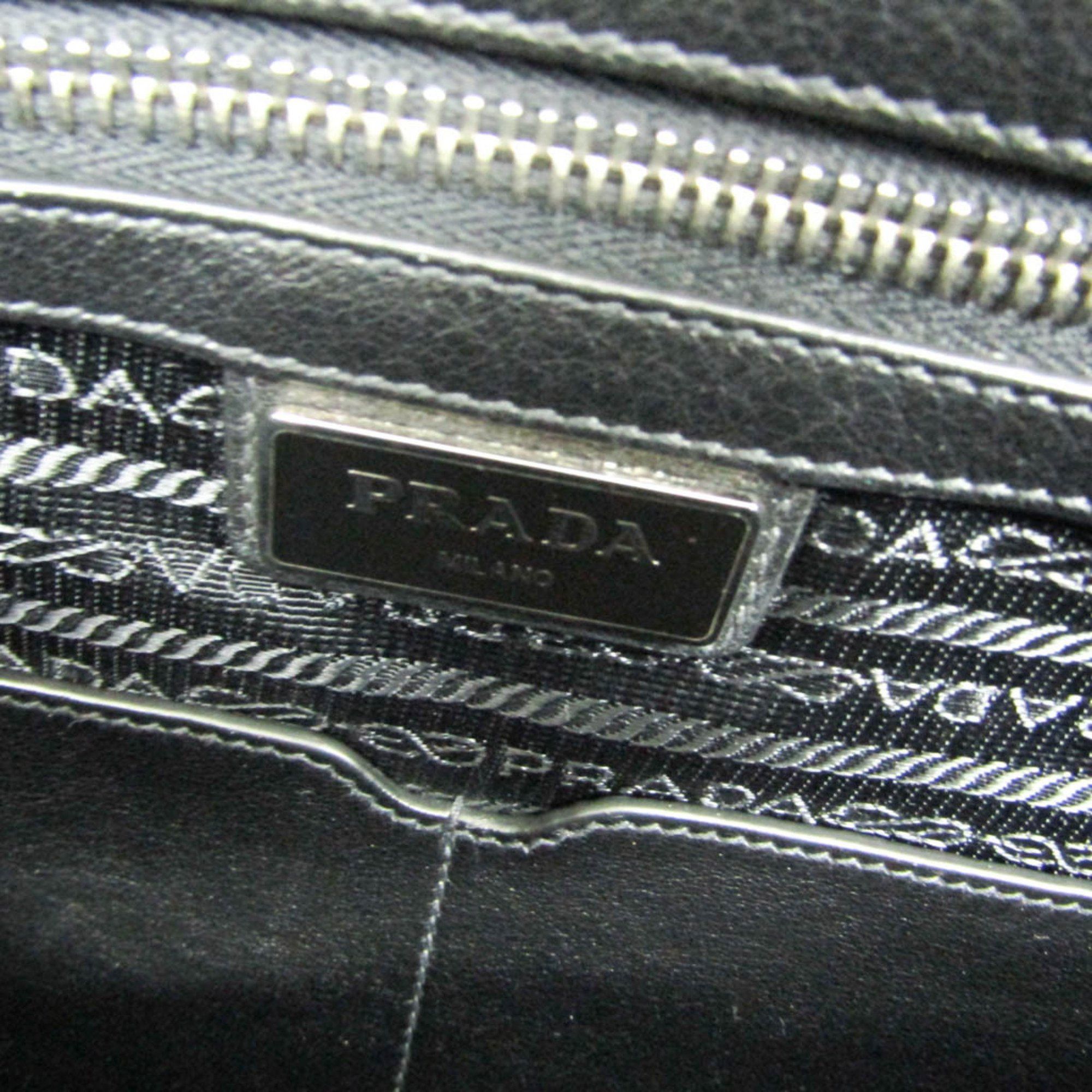 Prada Prada Men's Leather Handbag,Shoulder Bag Black Size ONE SIZE - 13 Thumbnail