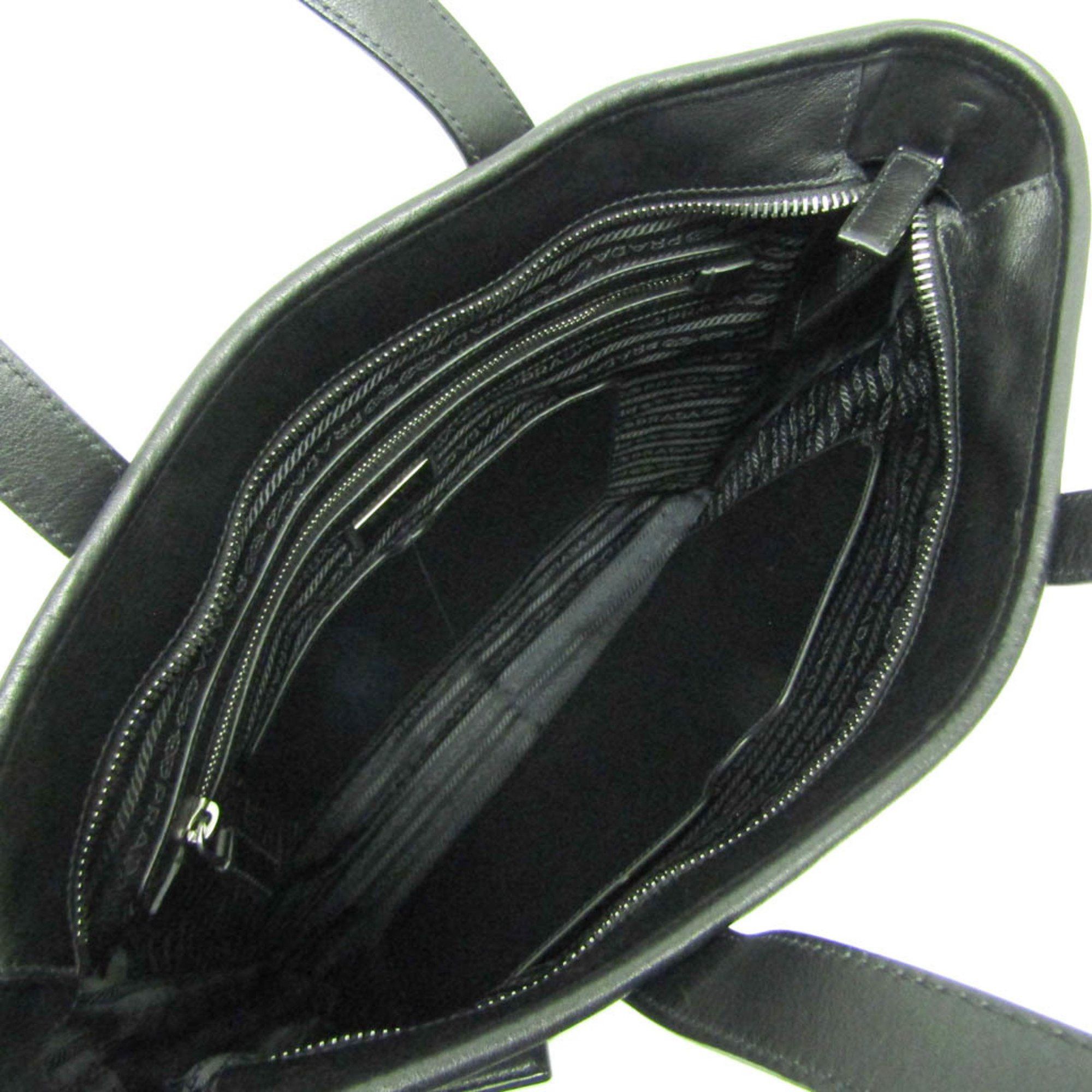 Prada Prada Men's Leather Handbag,Shoulder Bag Black Size ONE SIZE - 4 Thumbnail