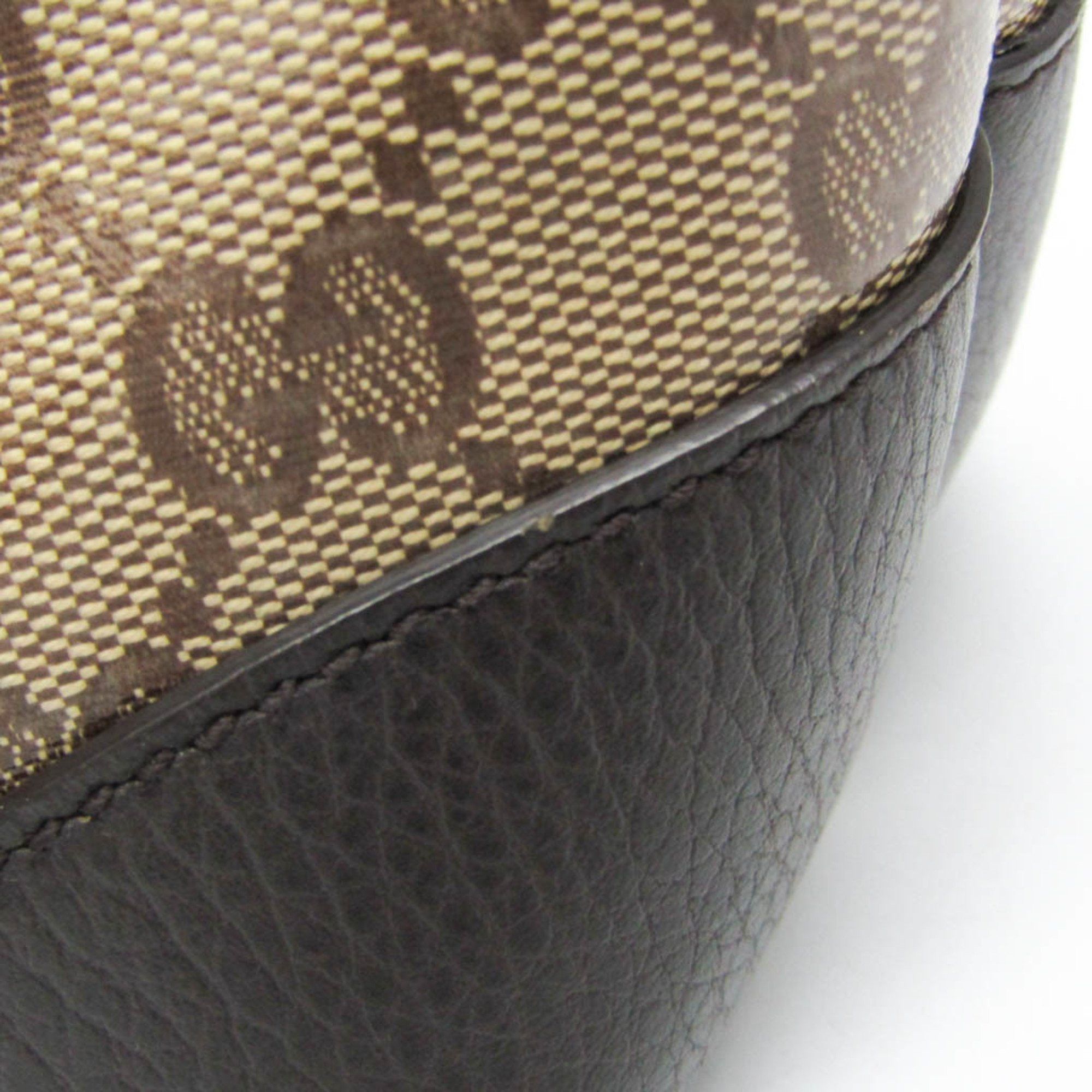 Gucci Gucci GG Crystal 353706 Women's PVC,Leather Tote Bag Beige,Dark Brown Size ONE SIZE - 8 Thumbnail