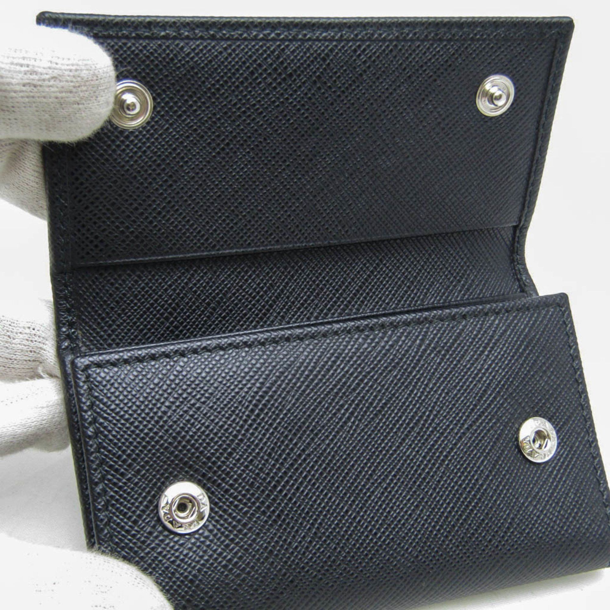 Prada Prada Saffiano 2PG222 Men's Leather Key Case Black Size ONE SIZE - 8 Thumbnail