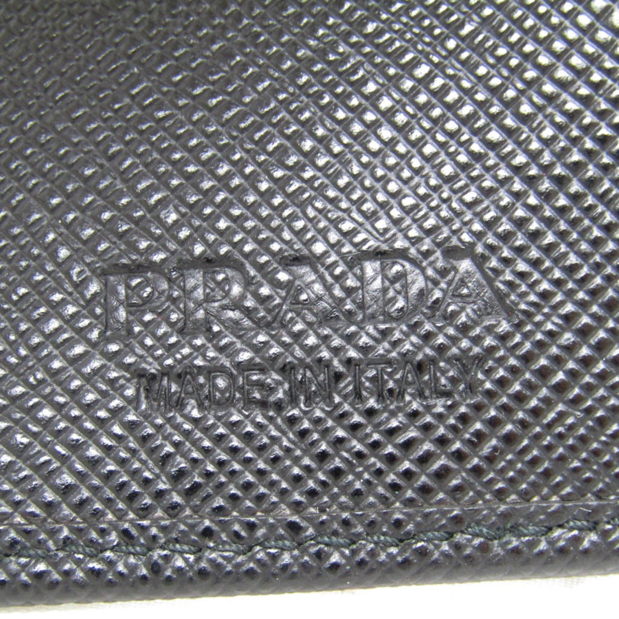 Prada Prada Saffiano 2PG222 Men's Leather Key Case Black Size ONE SIZE - 12 Thumbnail