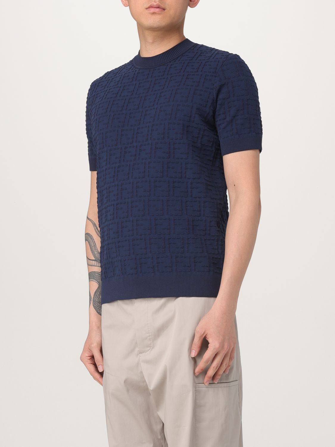 Fendi Fendi T-Shirt Men Blue Size US L / EU 52-54 / 3 - 4 Thumbnail