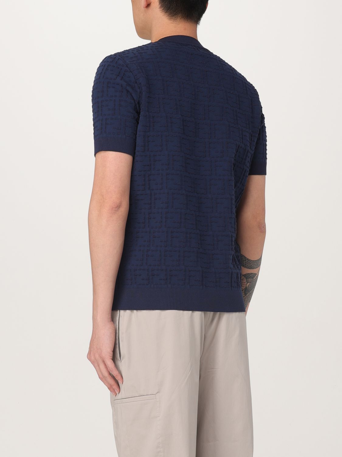 Fendi Fendi T-Shirt Men Blue Size US L / EU 52-54 / 3 - 3 Thumbnail