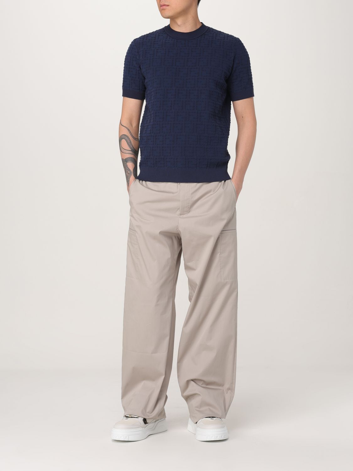 Fendi Fendi T-Shirt Men Blue Size US L / EU 52-54 / 3 - 2 Thumbnail
