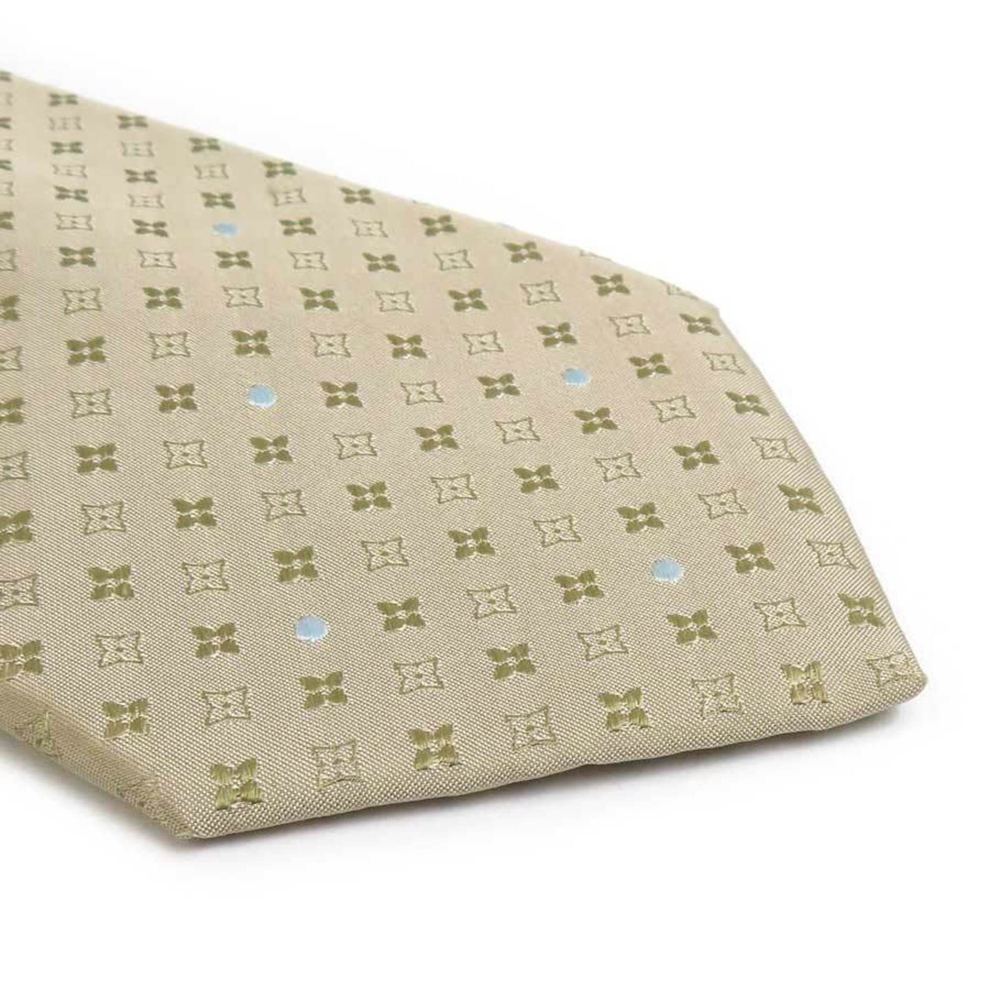 Louis Vuitton Louis Vuitton Silk Khaki Brown Necktie for Men h30936g Size ONE SIZE - 3 Thumbnail