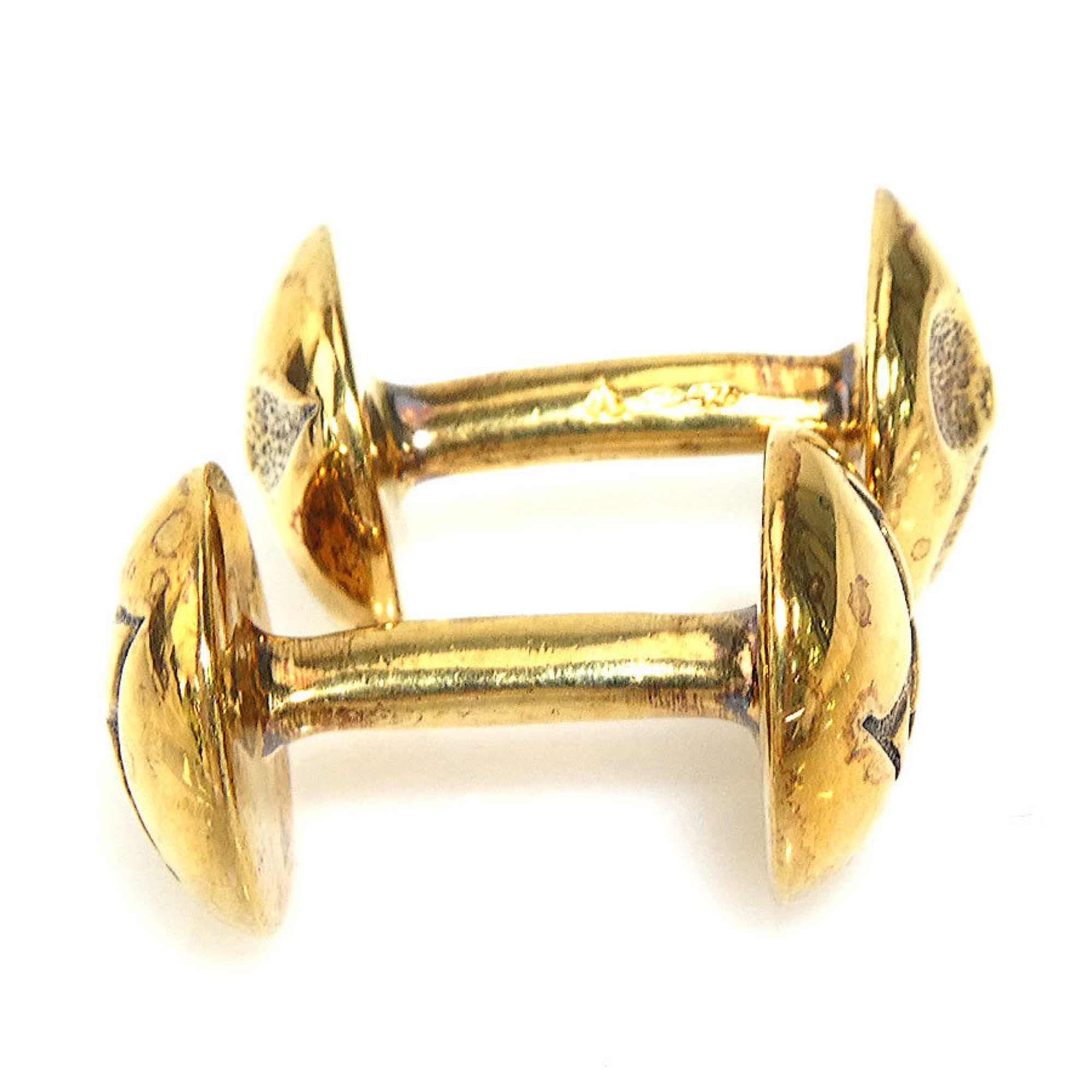 Louis Vuitton Louis Vuitton Cufflinks Damier Button de Manchette Metal Gold Men's M30974 55937g Size ONE SIZE - 3 Thumbnail