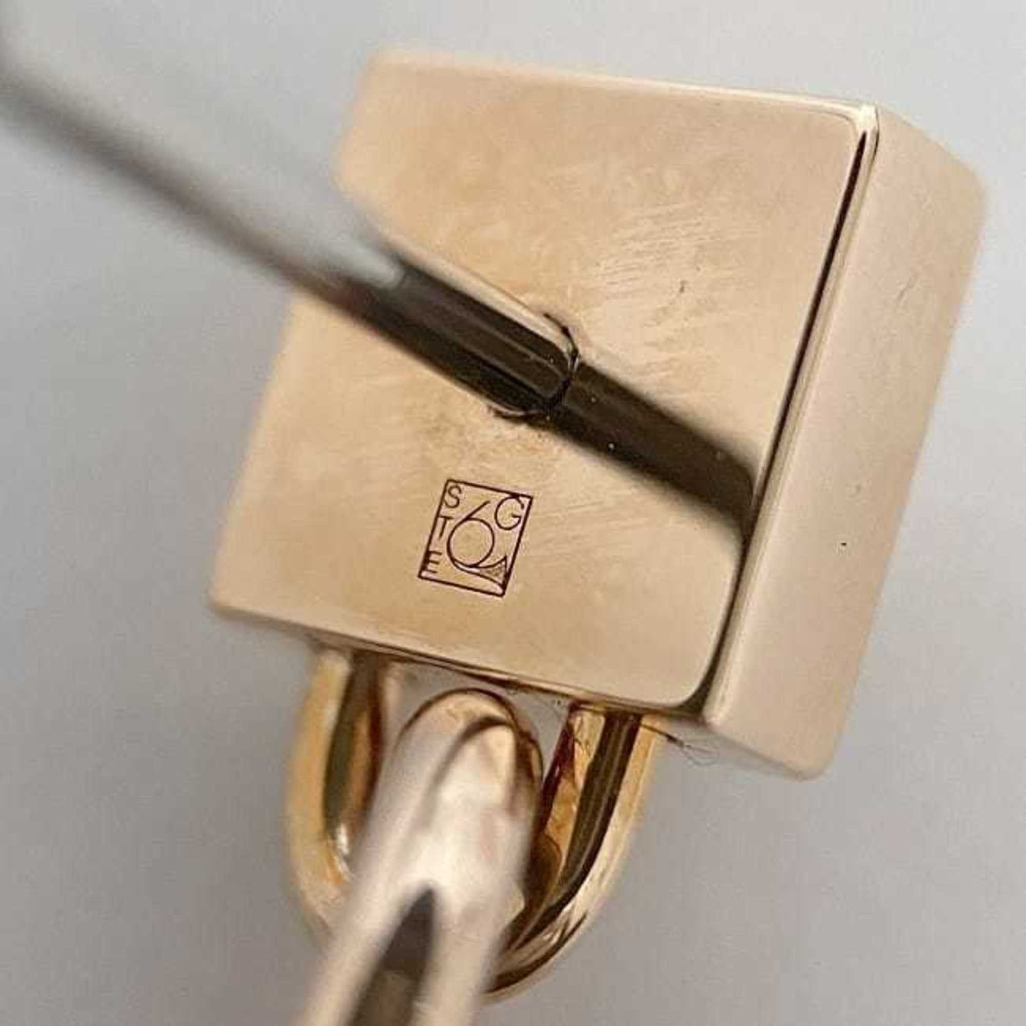 Hermes Hermes earrings As Doucour f-22435 Pink gold Light blue Ace of Hearts Heart GP Leather Swift leather U stamp HERMES Gold Swing Genuine Size ONE SIZE - 8 Thumbnail