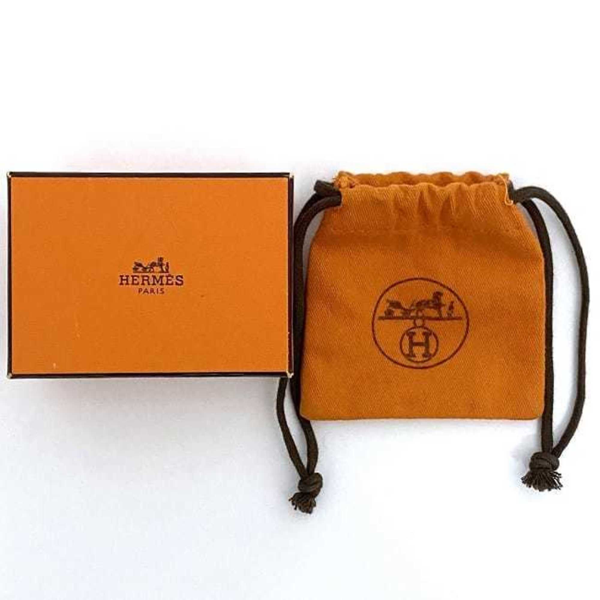 Hermes Hermes earrings As Doucour f-22435 Pink gold Light blue Ace of Hearts Heart GP Leather Swift leather U stamp HERMES Gold Swing Genuine Size ONE SIZE - 11 Thumbnail