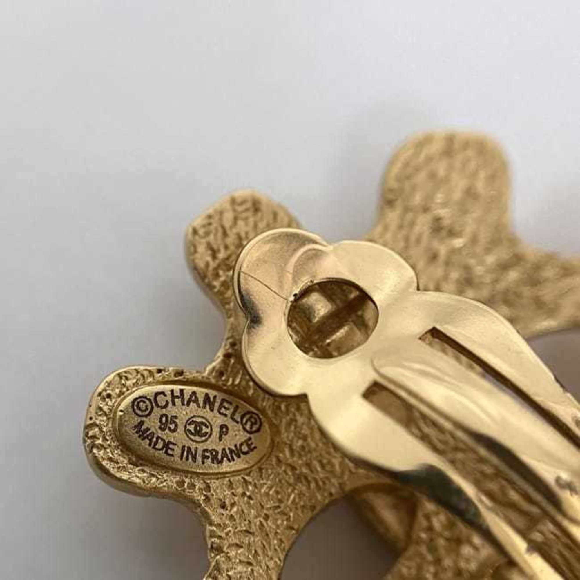 Chanel Chanel Earrings f-22316 Gold Coco Mark GP 95 P CHANEL Women's Men's Ear Point Engraved Clip Size ONE SIZE - 8 Thumbnail