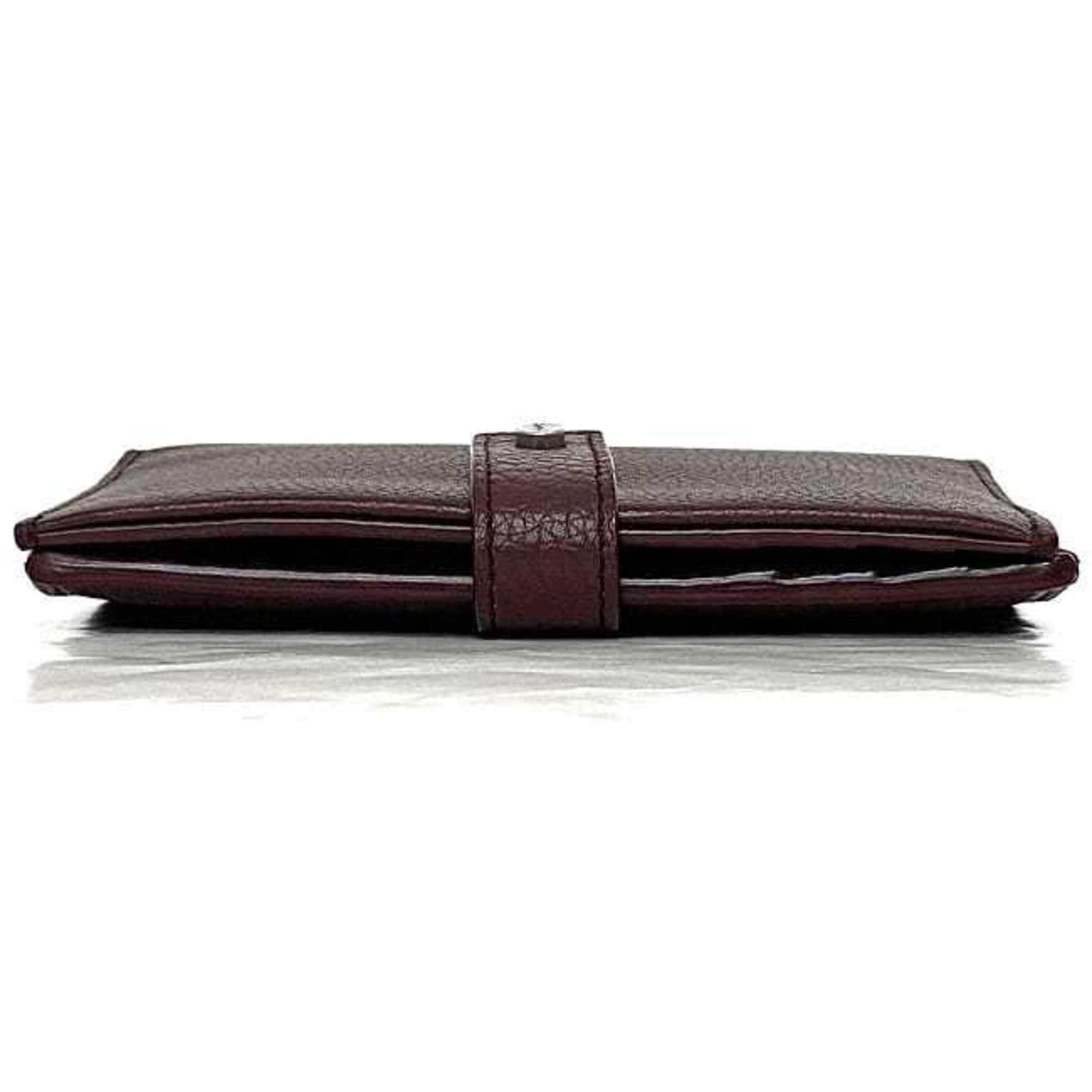 Saint Laurent Paris Saint Laurent Bi-fold Wallet ec-22351 Bordeaux 505011 Leather 0618 SAINT LAURENT PARIS YSL Grained Compact Mini Wine Red Women's Men's Unisex Size ONE SIZE - 4 Thumbnail
